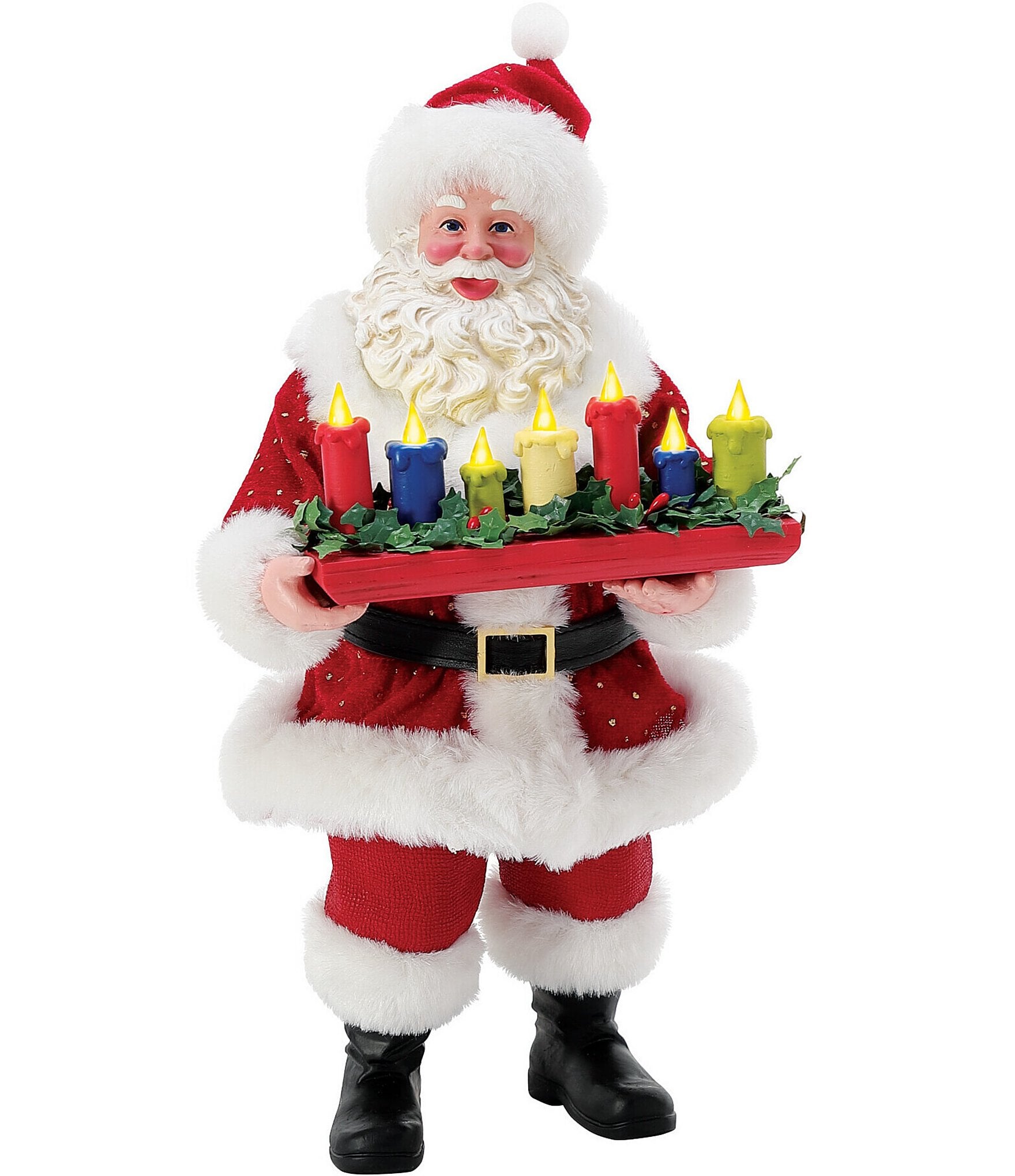 Department 56 Possible Dreams Santa Sports And Leisure Knitted Wreath In Progress Figurine, 10.5 Inch, Multicolor
