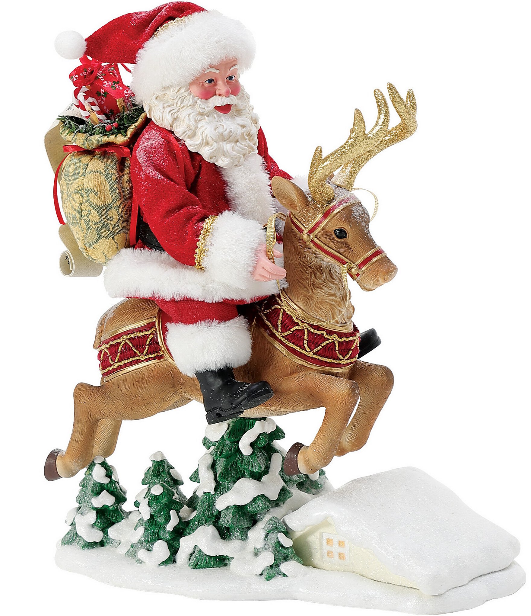 Possible Dreams Christmas Traditions Santa Ten Santas Leaping Figurine