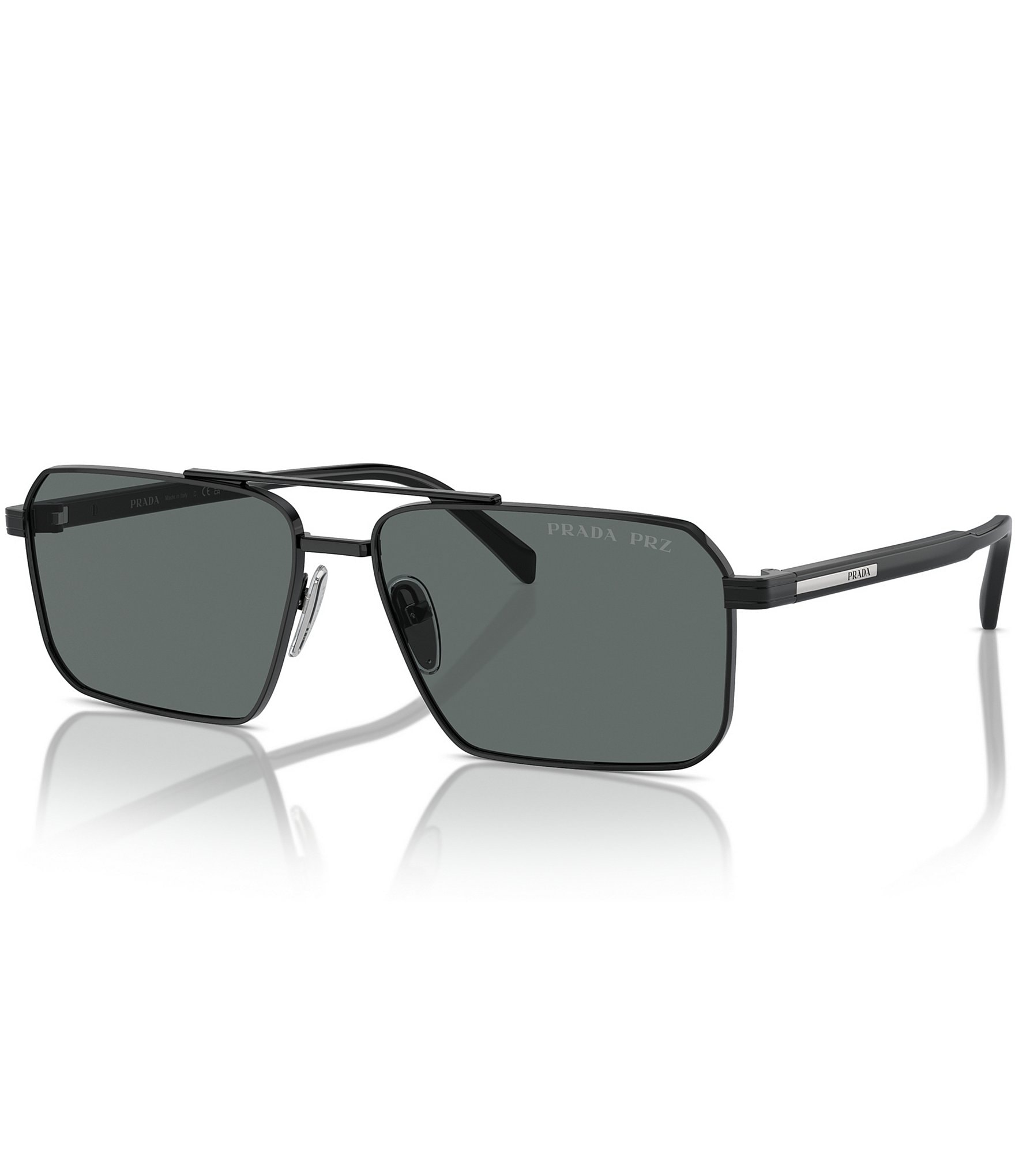 Prada Men's PRA57S 61mm Polarized Rectangle Sunglasses