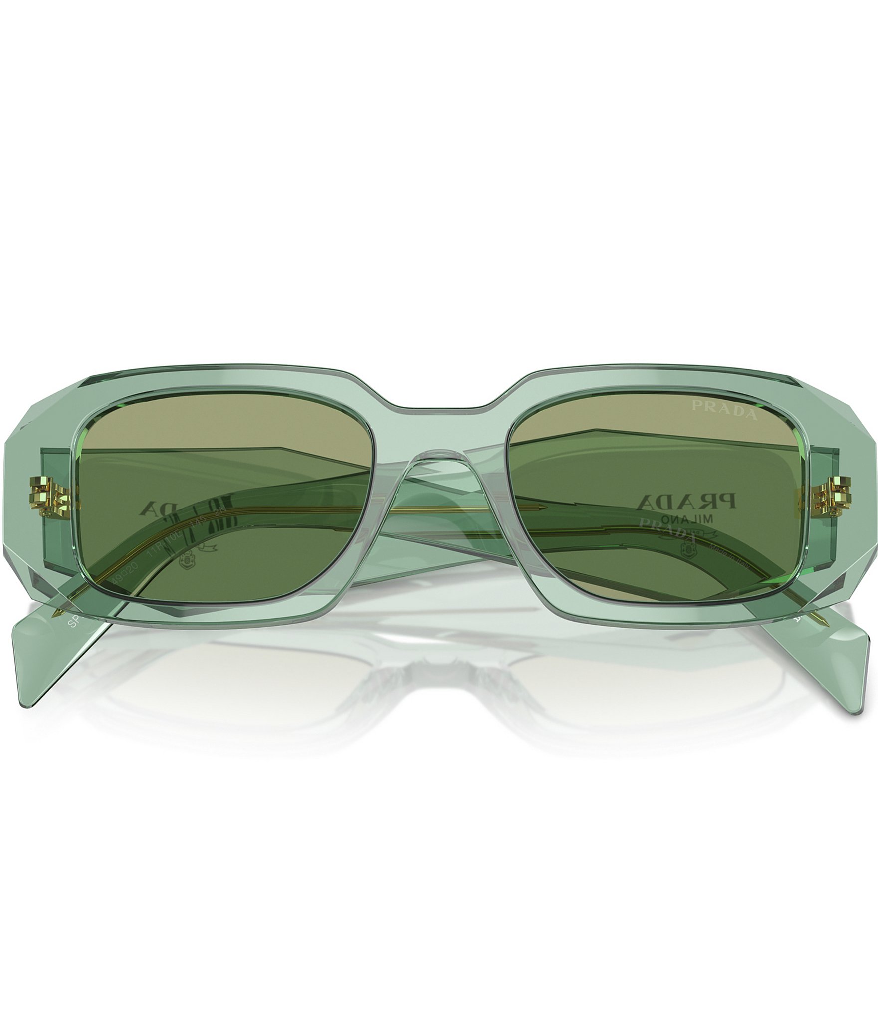 Prada Unisex PR 17WS 49mm Transparent Rectangle Sunglasses