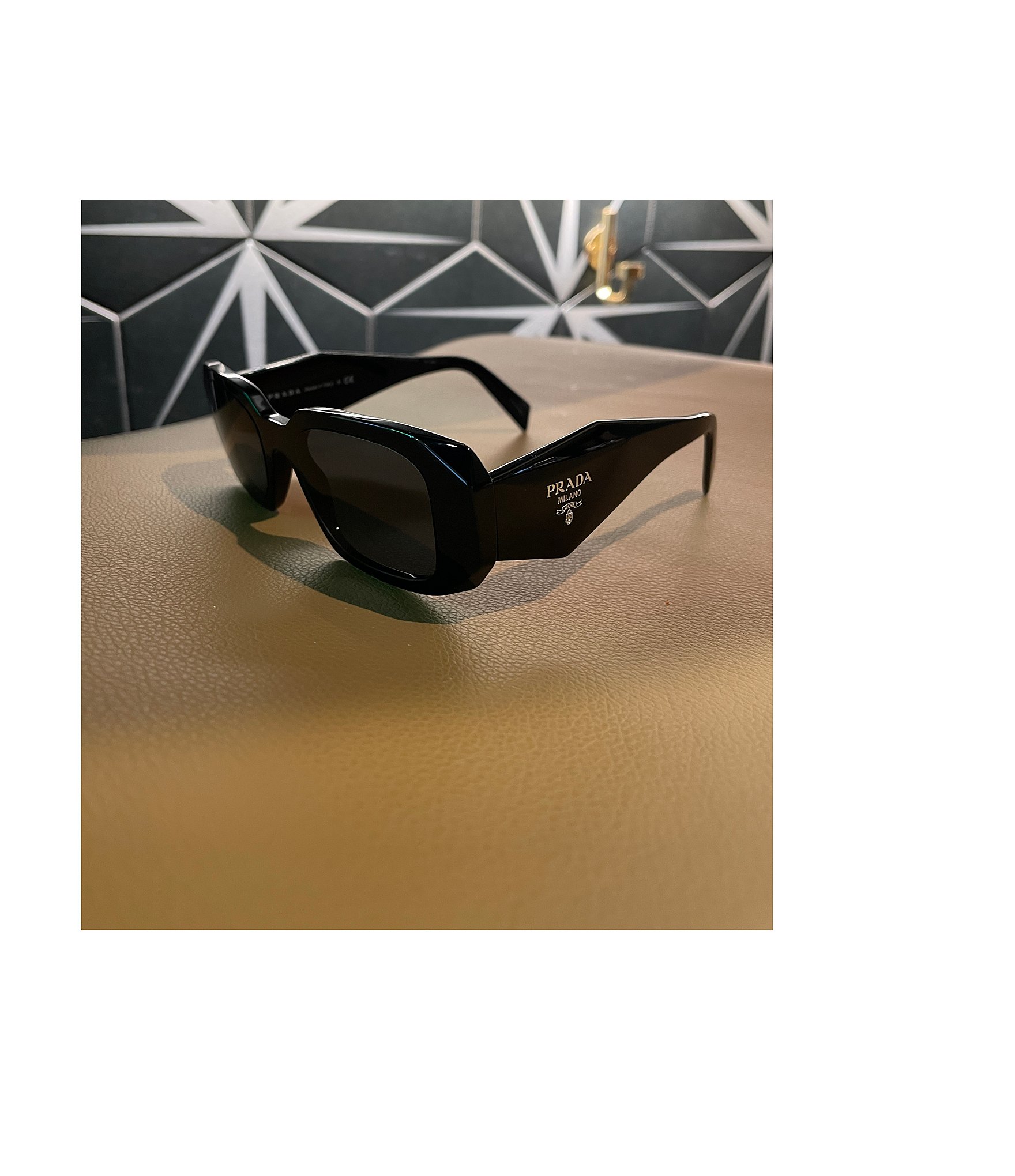 Prada Unisex PR17WS 49mm Rectangle Sunglasses