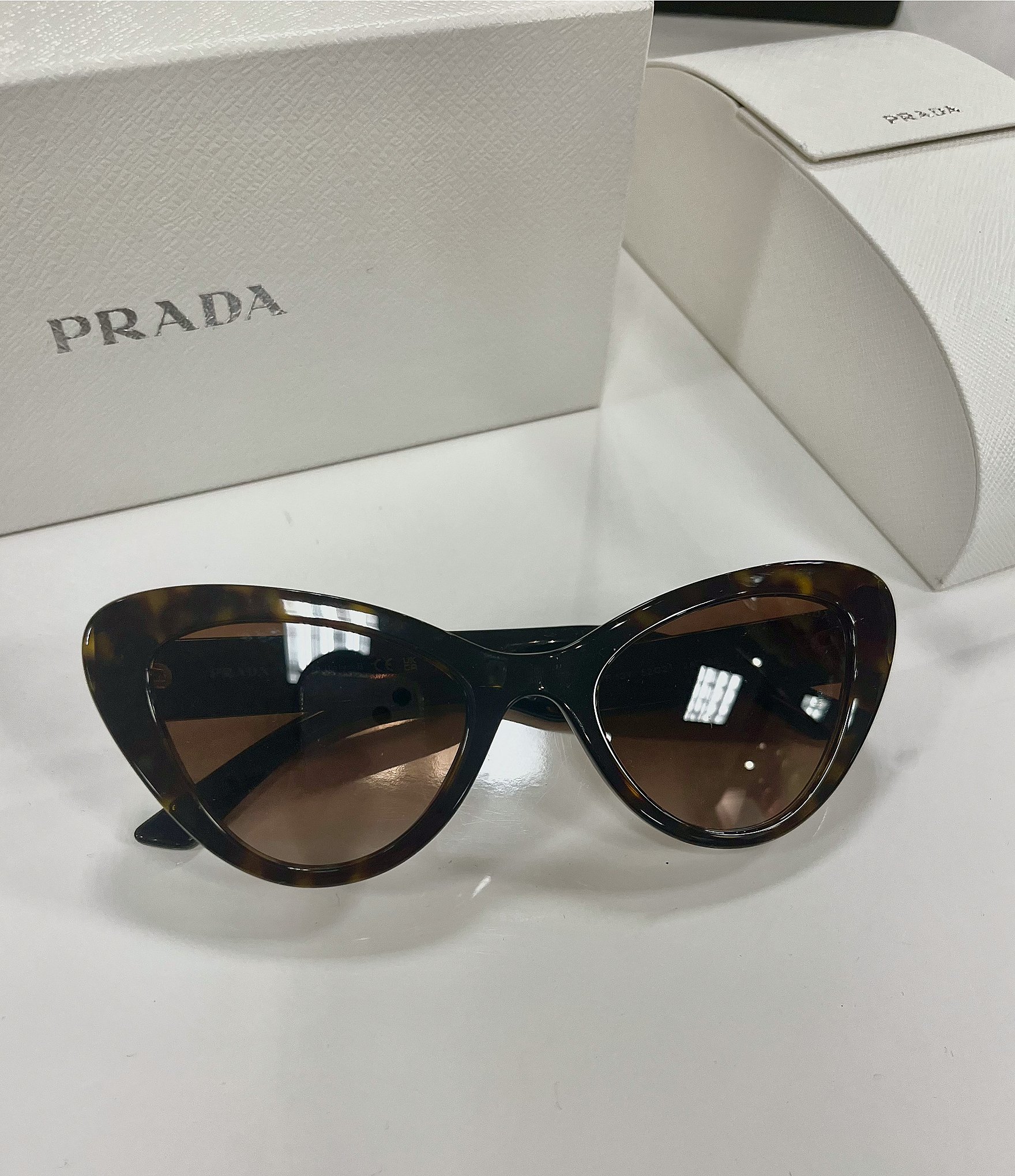 Prada Women's 52mm Havana Cat Eye Sunglasses