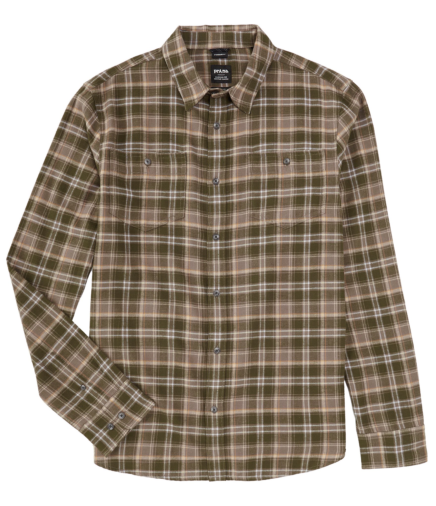 prAna Dolberg Flannel Long Sleeve Organic Materials Woven Shirt | Dillard's