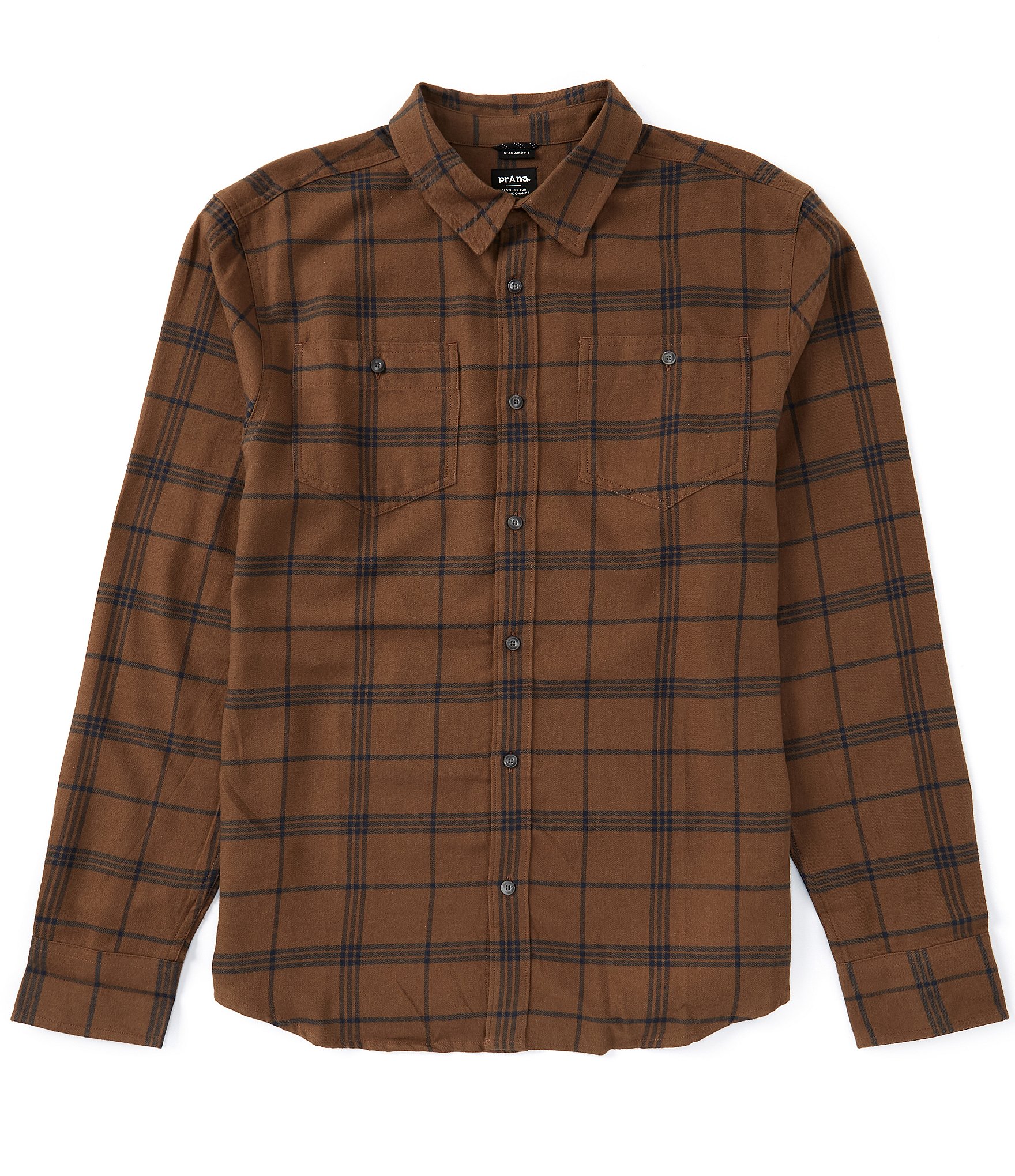 prAna Dolberg Flannel Long Sleeve Organic Materials Woven Shirt