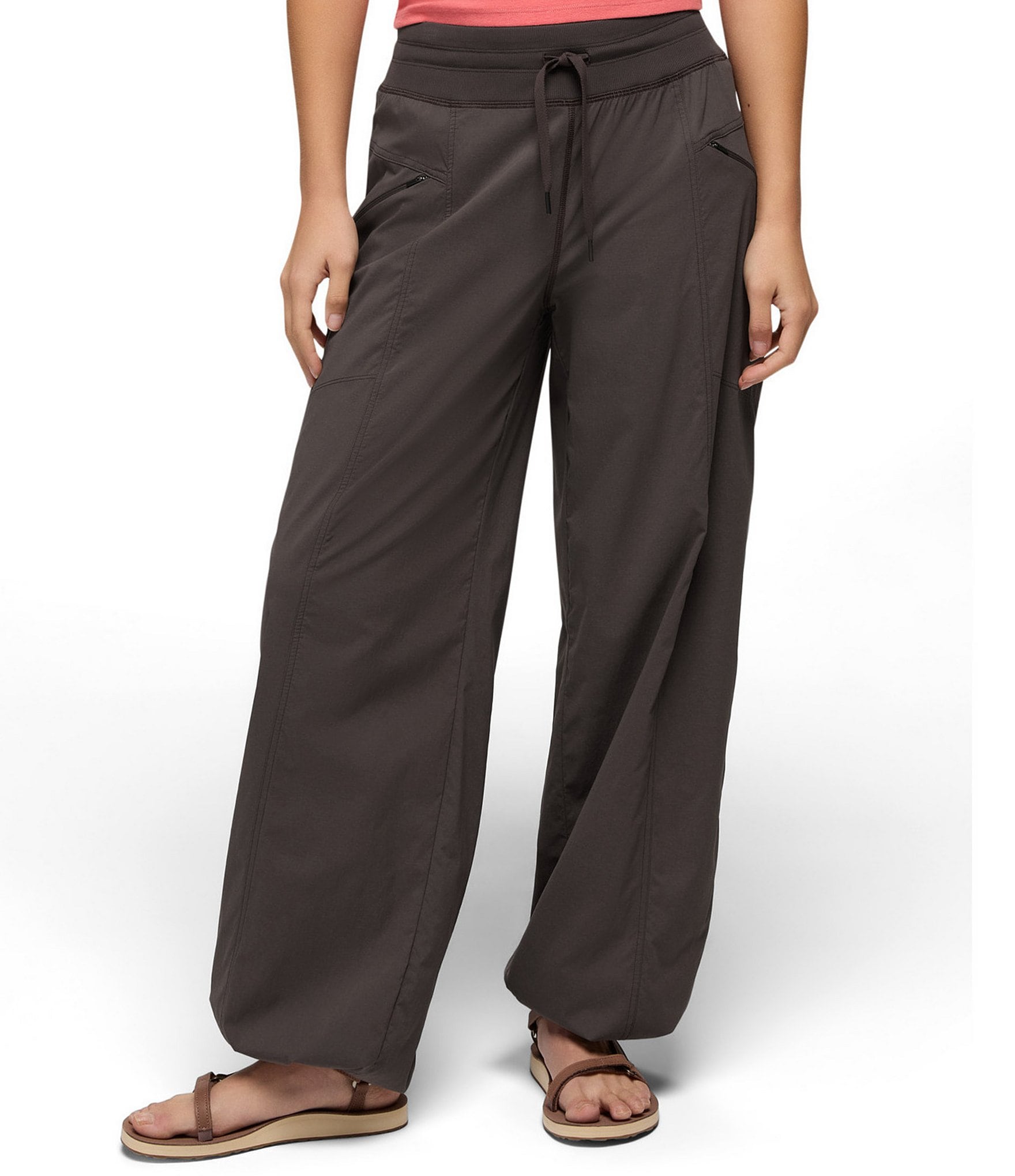 prAna Koen Mid Rise Wide Leg Pull-On Pants