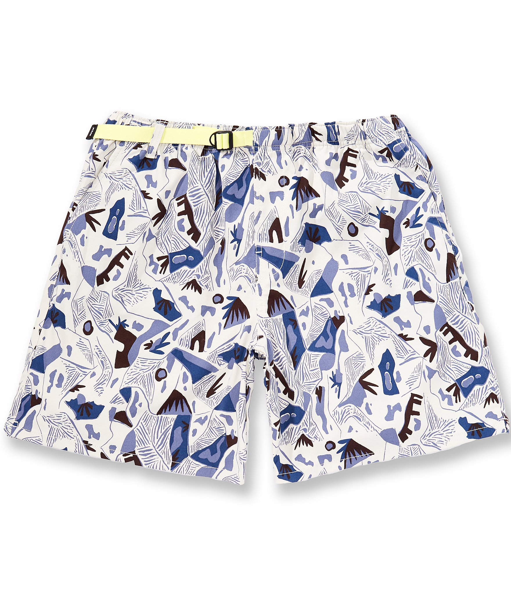 prAna Stretch Zion Printed Pull-On 7#double; Inseam Shorts
