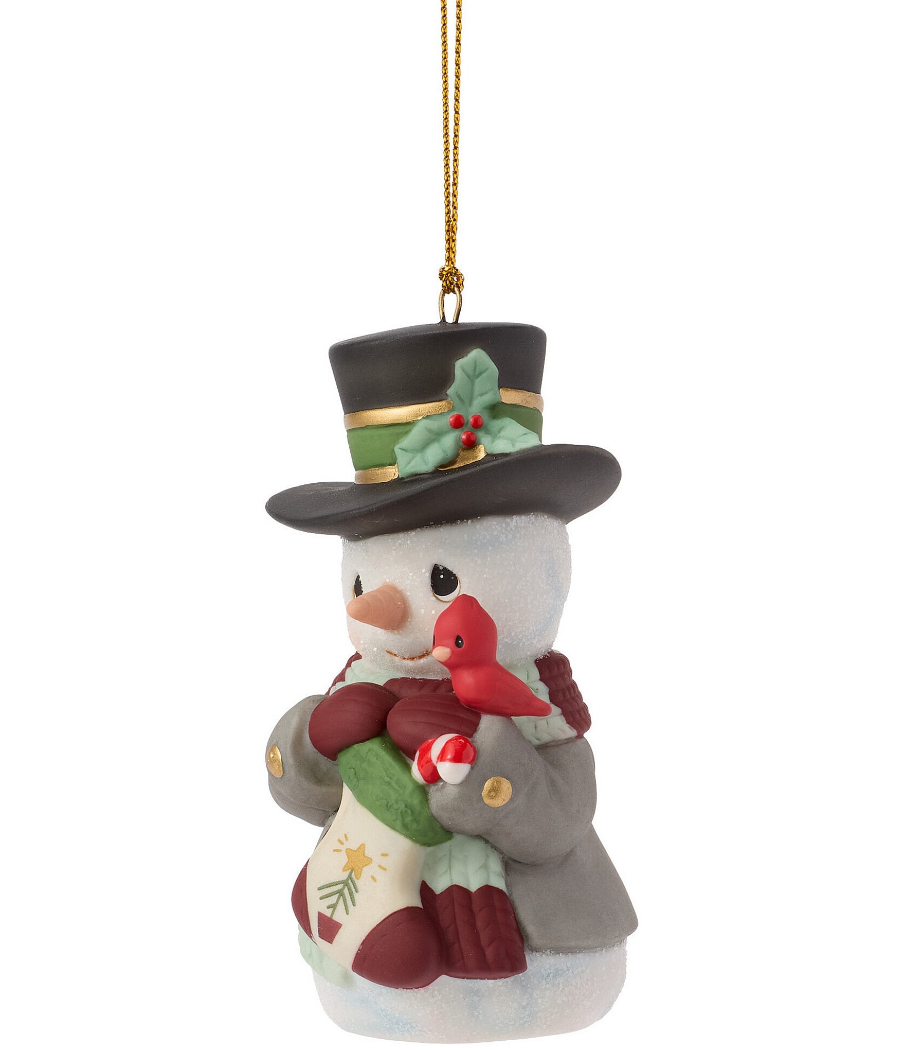 Precious Moments 17th Annual Snowman With Tree Hanging Ornament