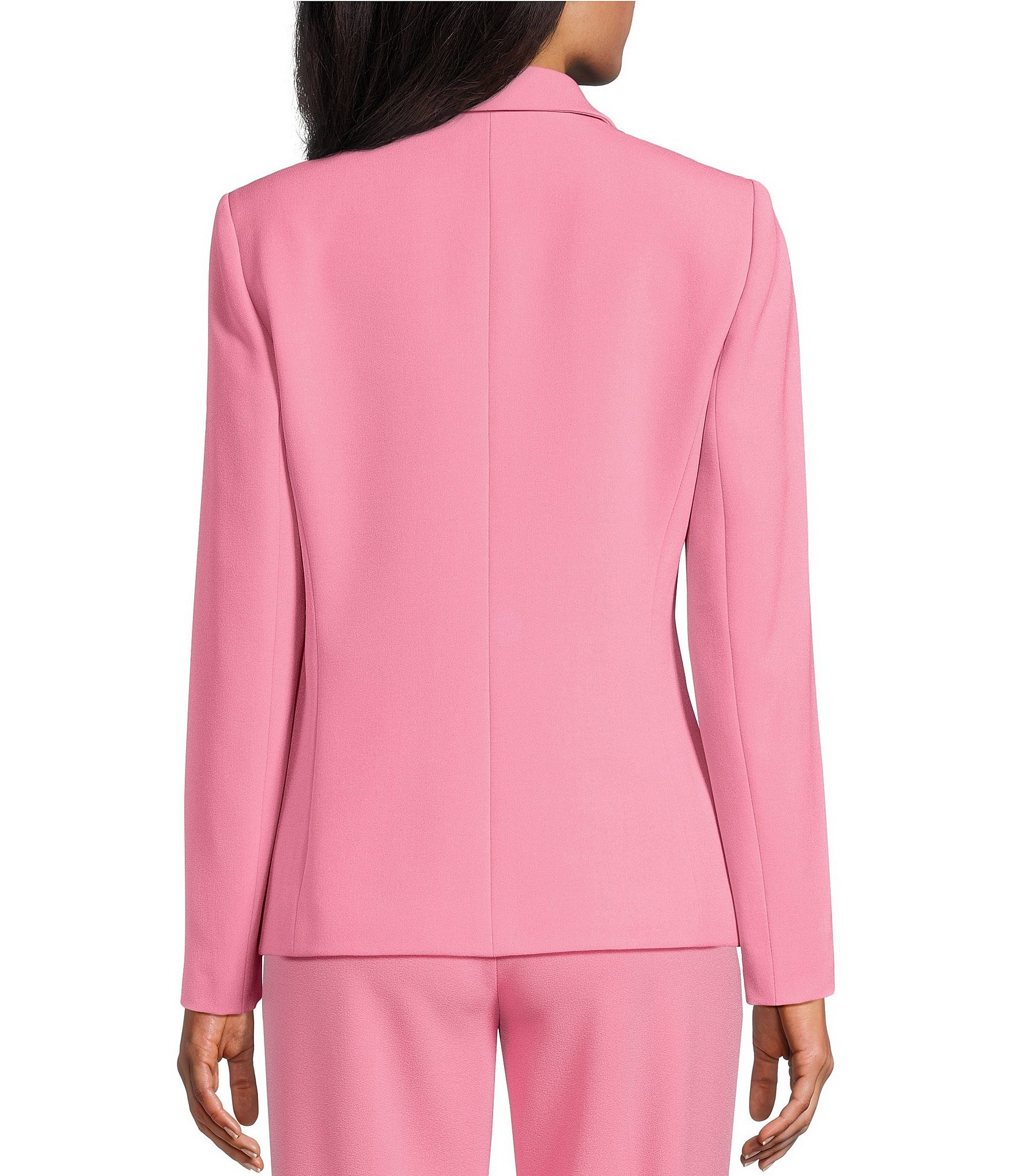 Preston & York Alyssa Notch Lapel Long Sleeve One Button Crepe Blazer