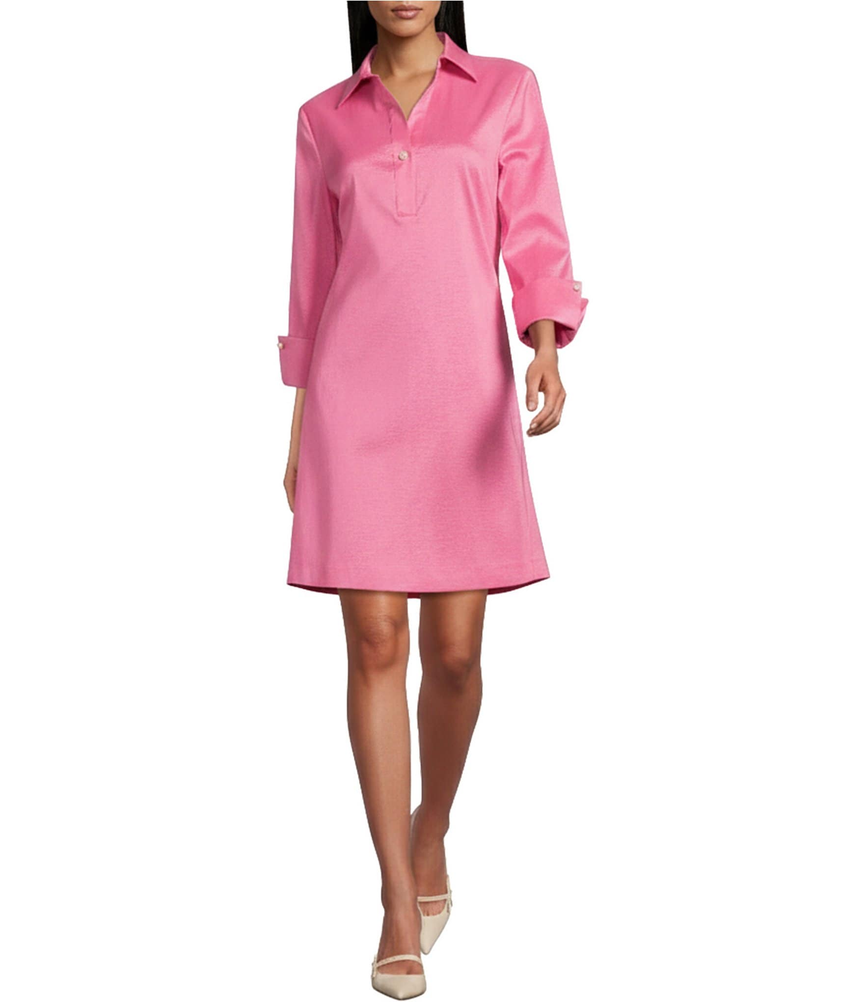 strapless open back dress Designer Hot Pink Dress Mini | Sleeveless Mini Dress