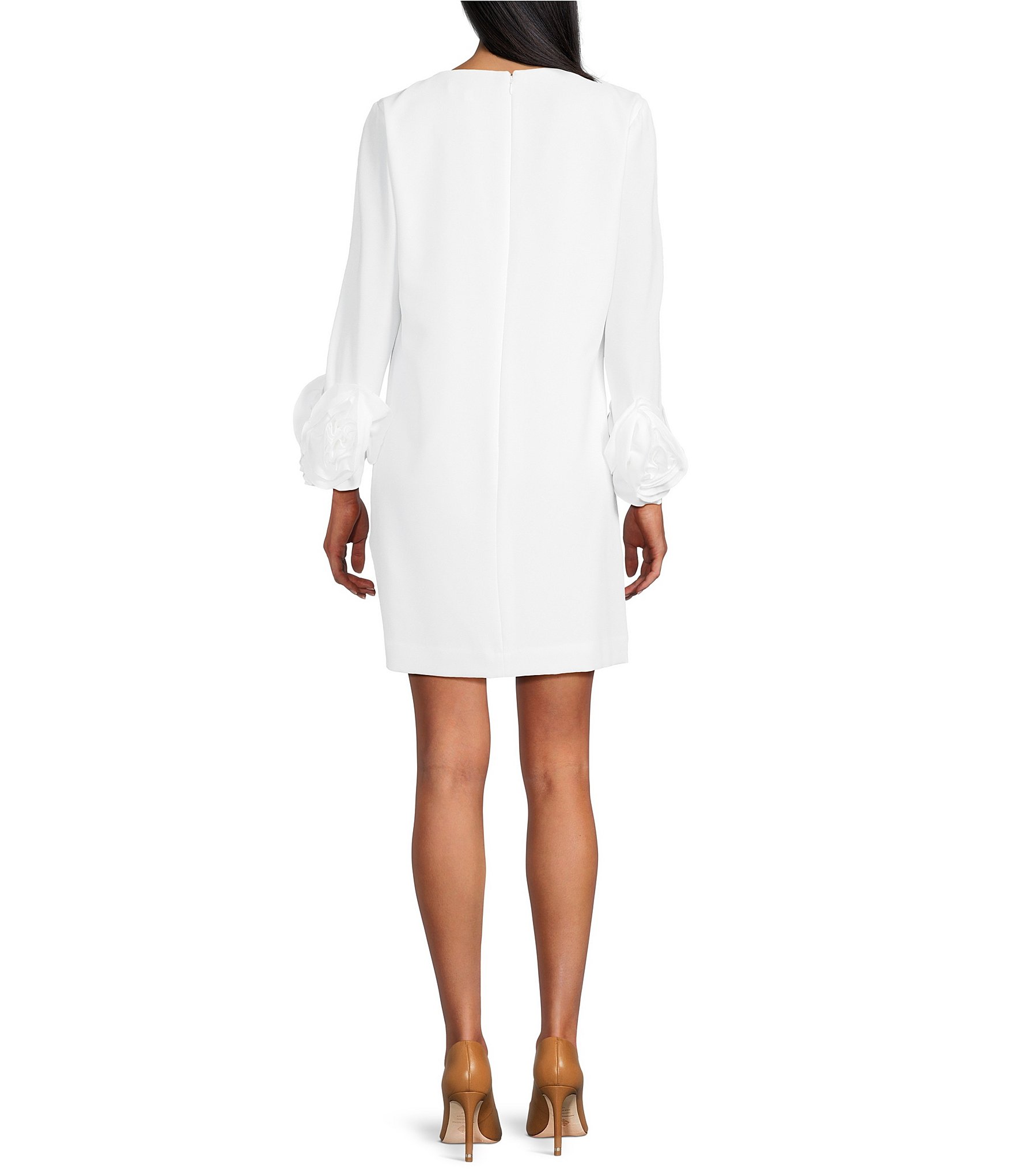 Preston & York Valentine Long Sleeve Ruffle Crepe Dress