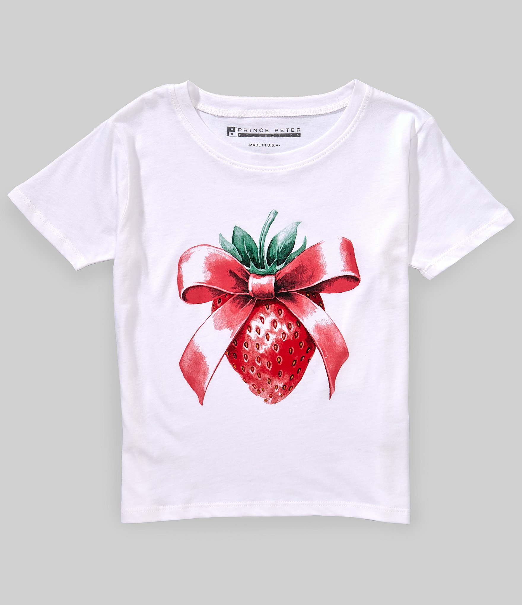 Prince Peter Big Girls Oversized Strawberry Short Sleeve T-Shirt