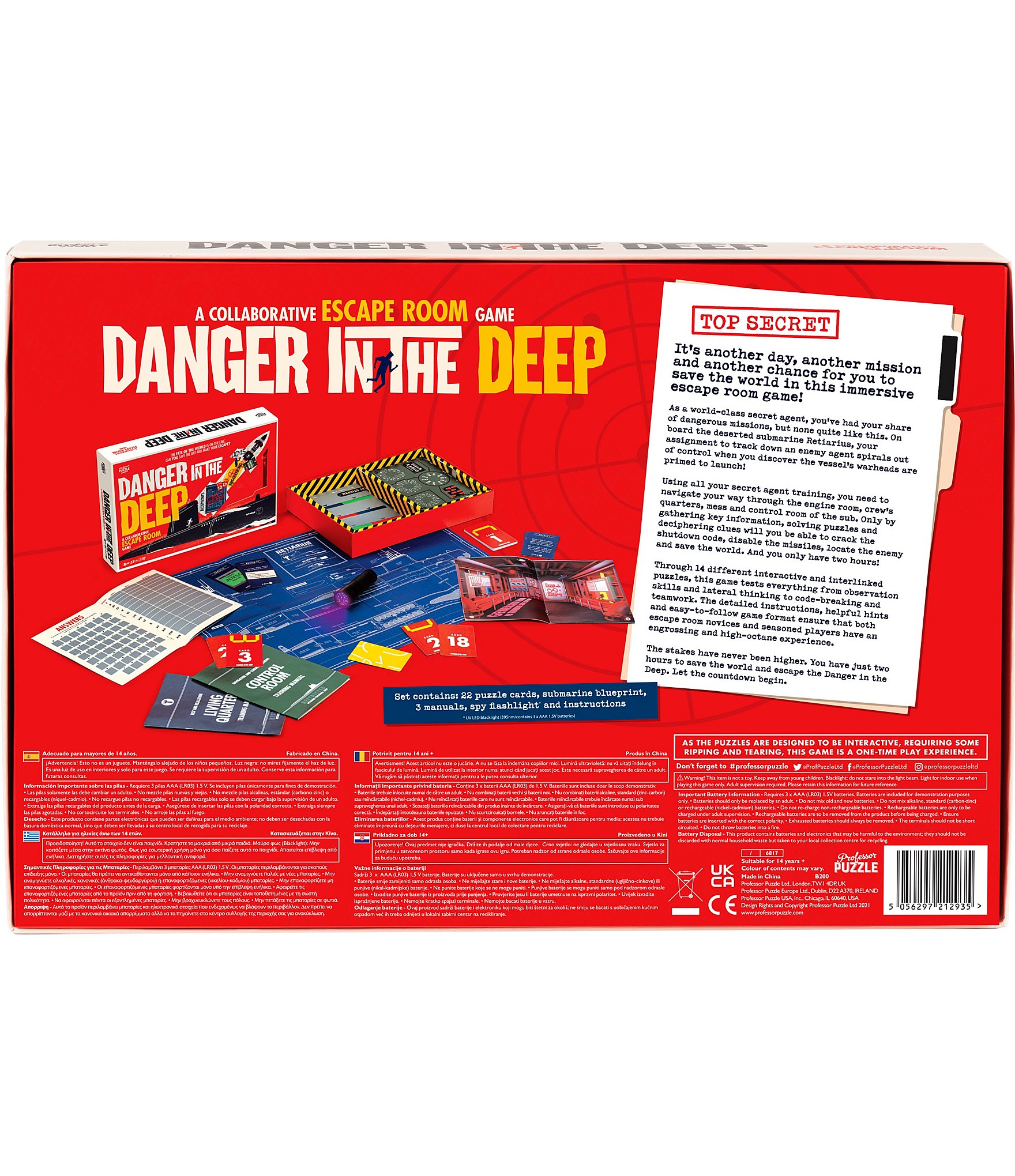 Professor Puzzle Danger In The Deep Escape Room Board Game