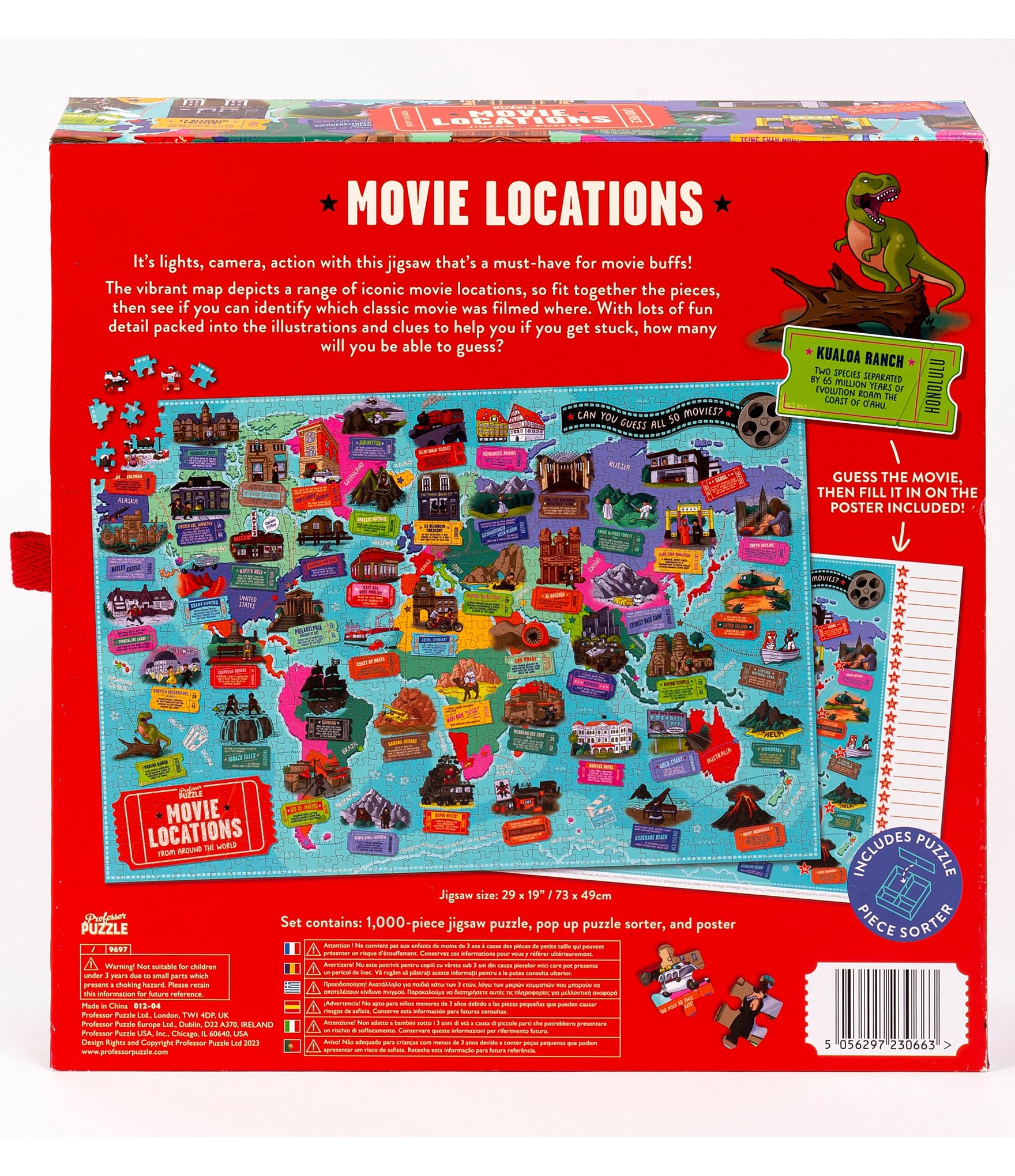 Professor Puzzle Movie Locations 1000-Piece Jigsaw Puzzle