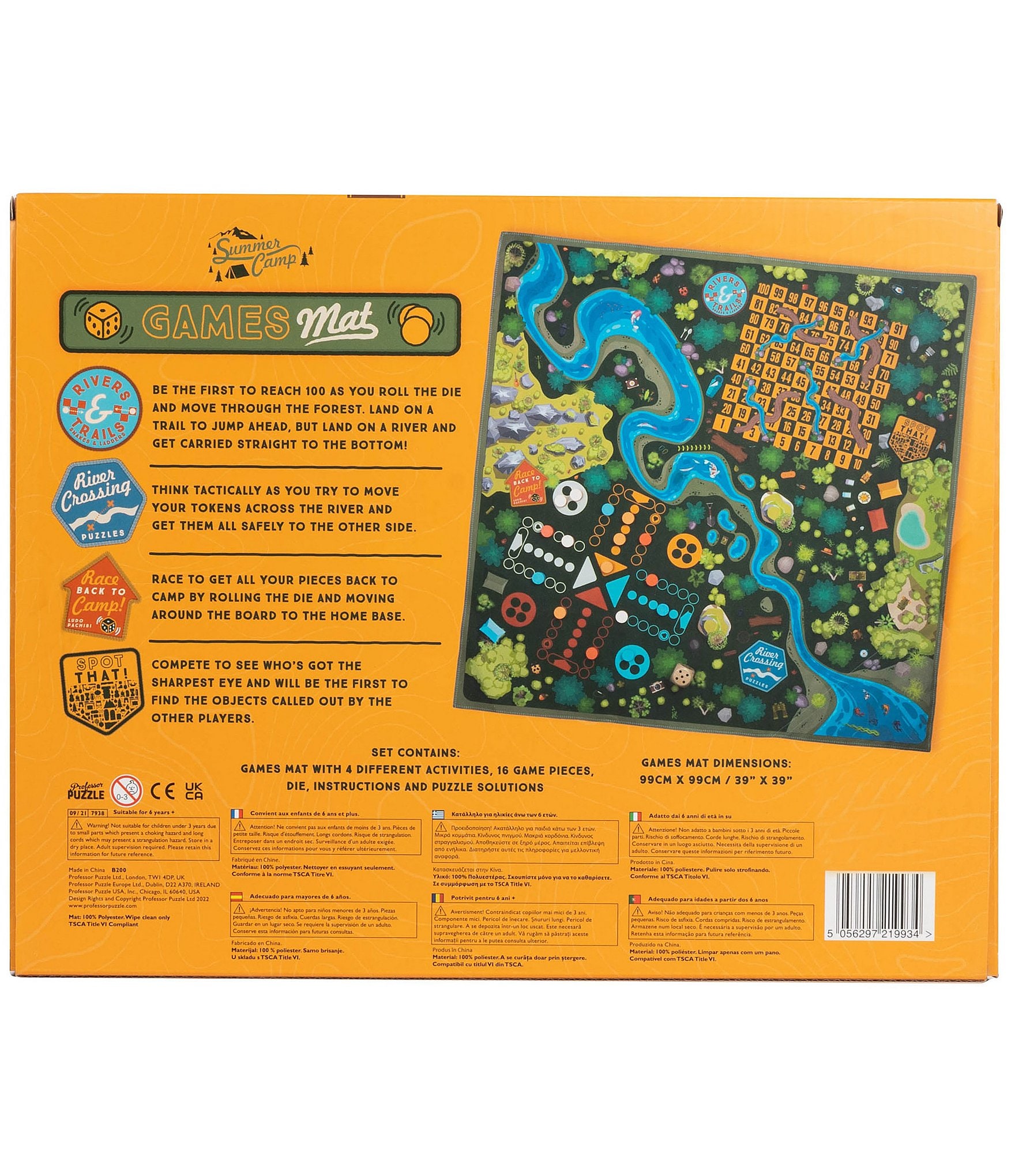 Professor Puzzle Summer Camp Games Mat