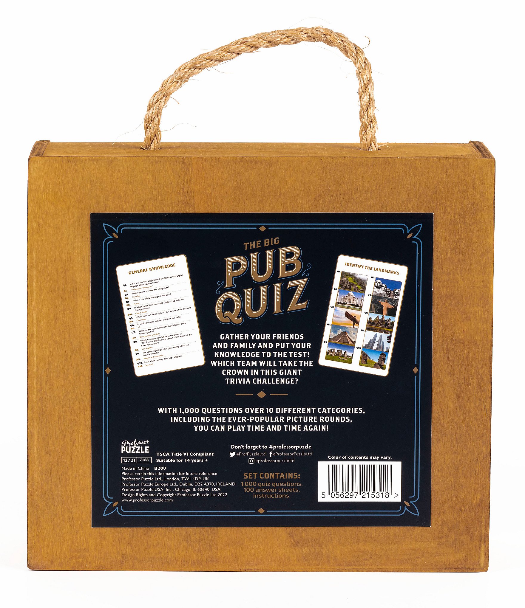 Professor Puzzle The Big Pub Quiz Game