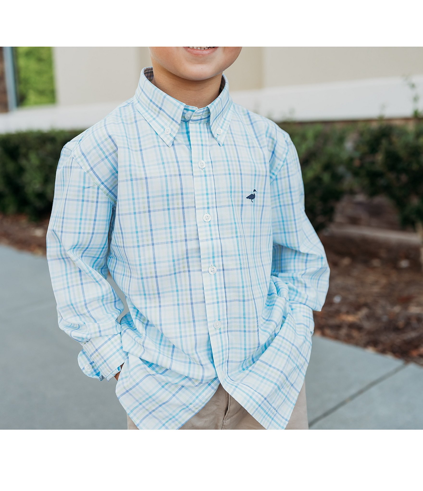 Properly Tied Little Boys 2T-7 Long Sleeve Checked Seasonal Sport Shirt