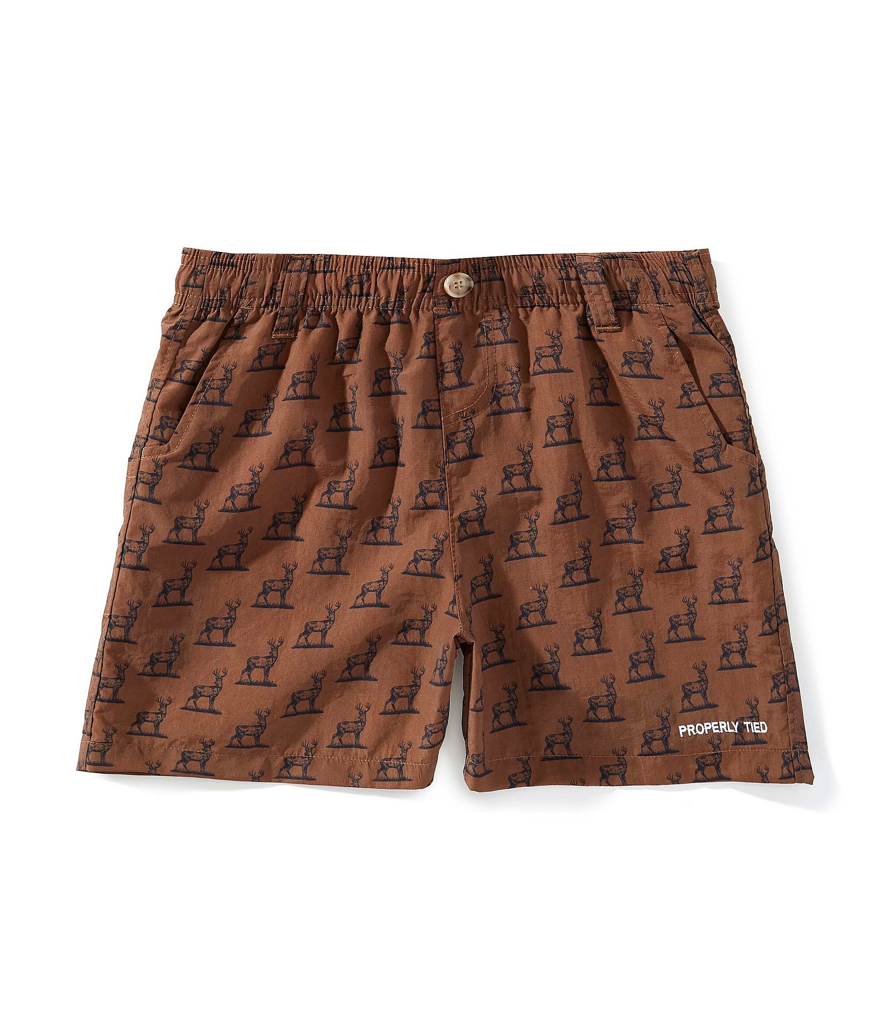 Properly Tied Little Boys Deer Mallard Shorts