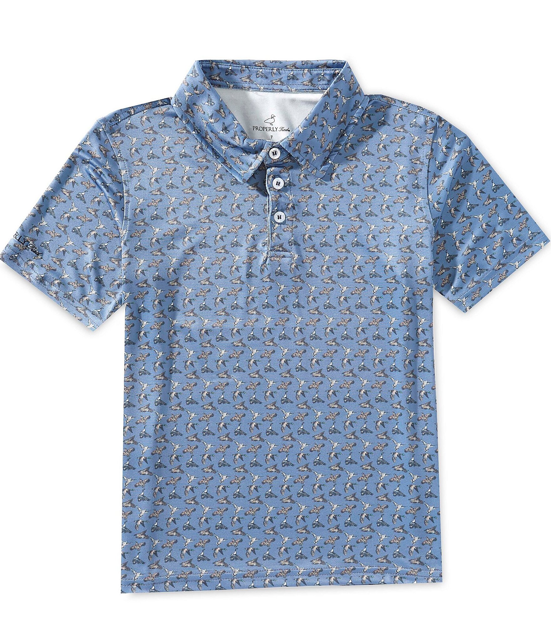 Properly Tied Little Boys Inlet Ducks Performance Polo Shirt