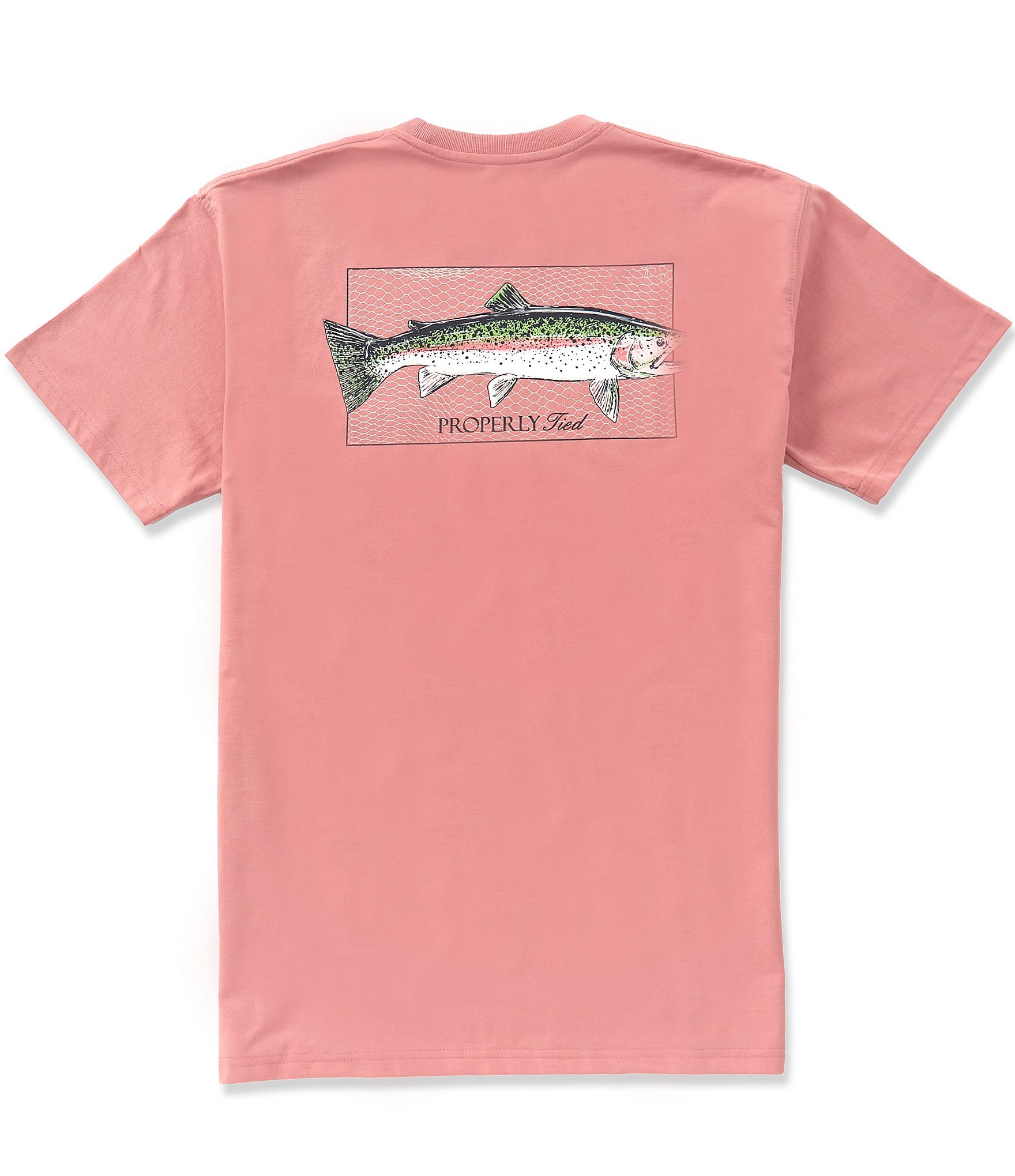 Properly Tied Rainbow Trout Short Sleeve T-Shirt