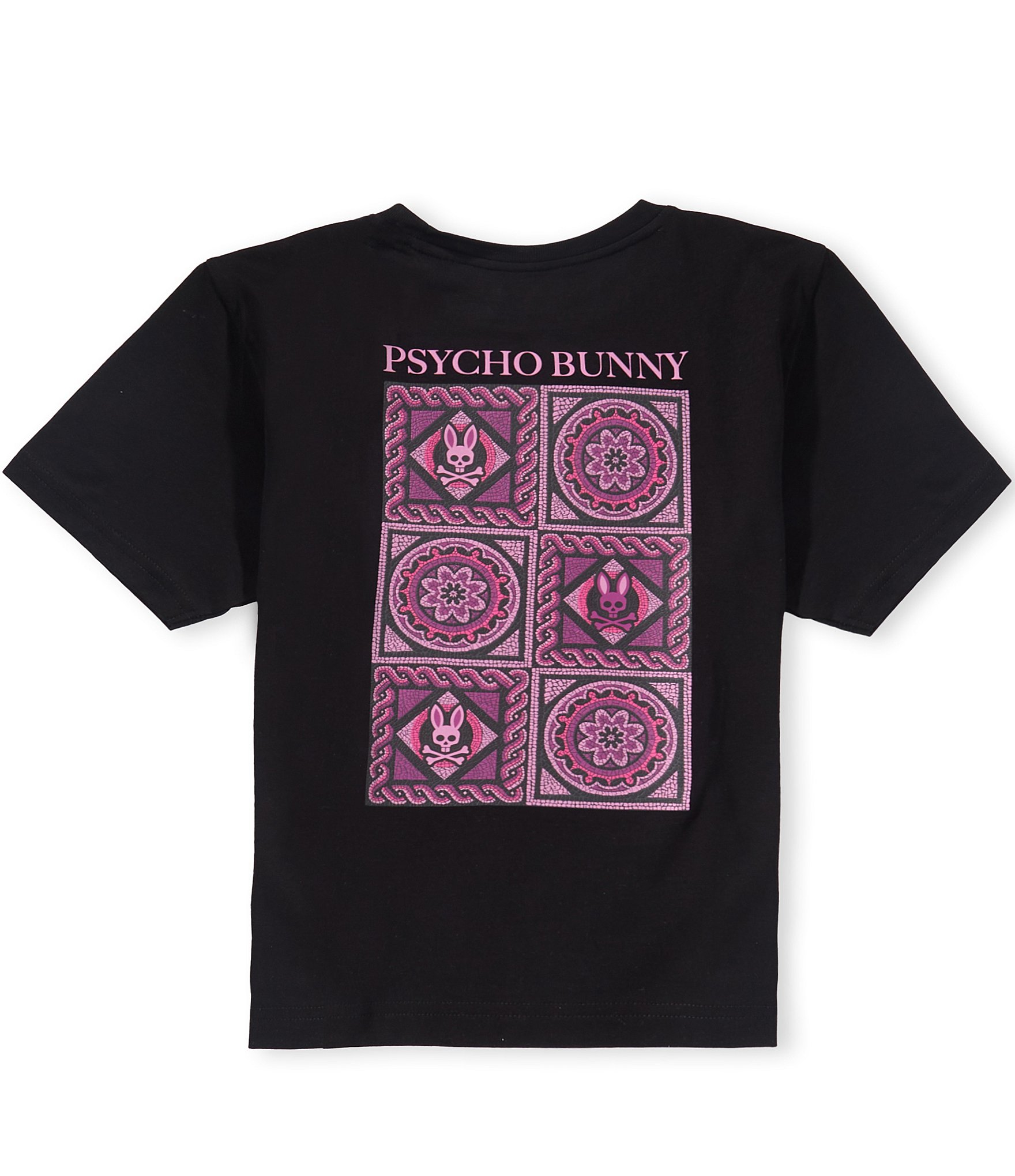 Psycho Bunny Big Boys Short Sleeve Frank Back Graphic Tee