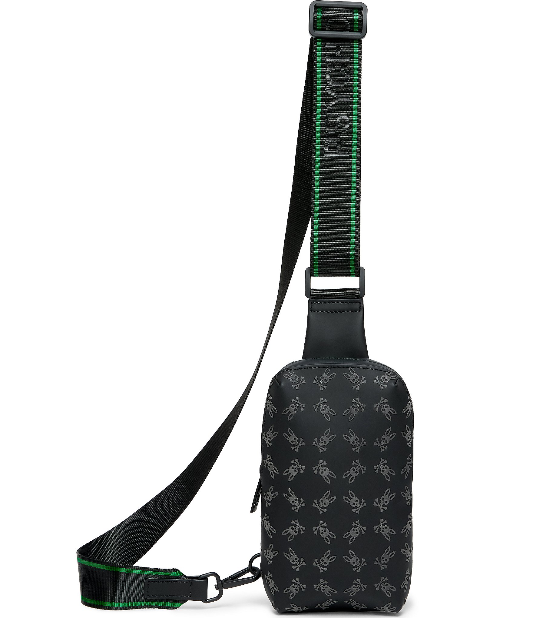 Psycho Bunny Allover Glossy Embossed Bunny Crossbody Bag