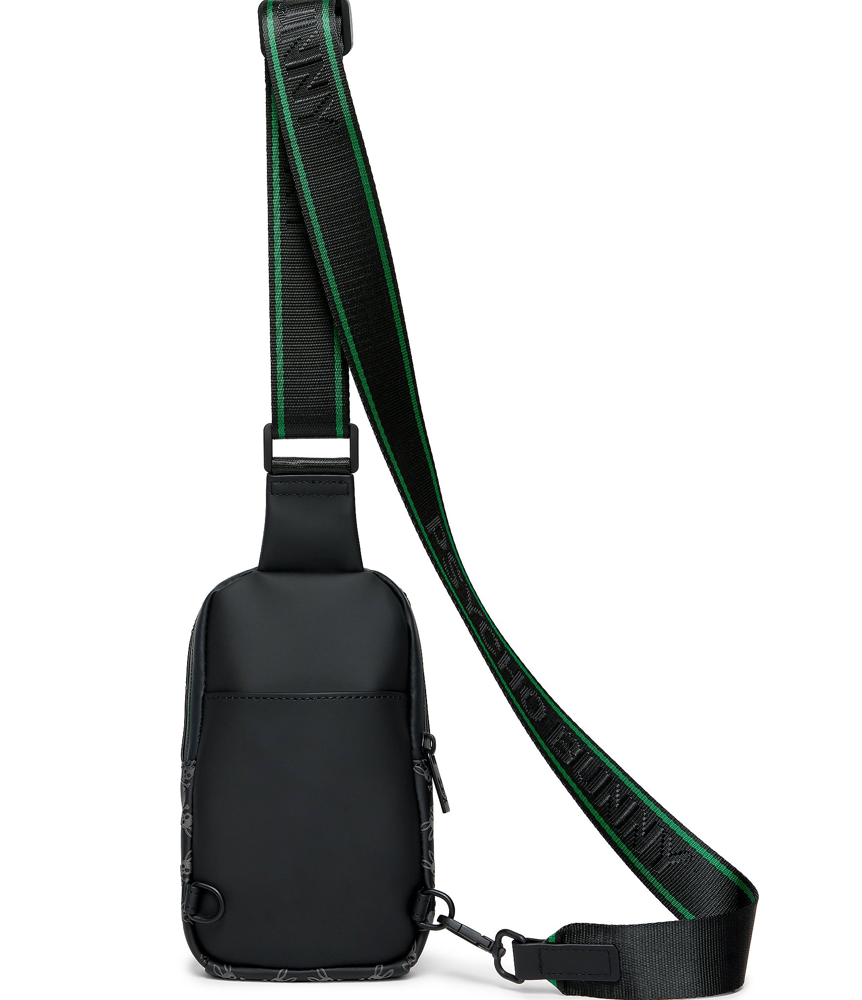 Psycho Bunny Allover Glossy Embossed Bunny Crossbody Bag