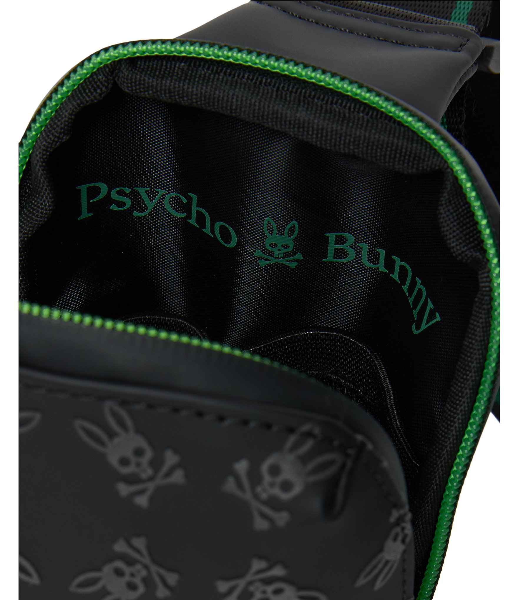 Psycho Bunny Allover Glossy Embossed Bunny Crossbody Bag