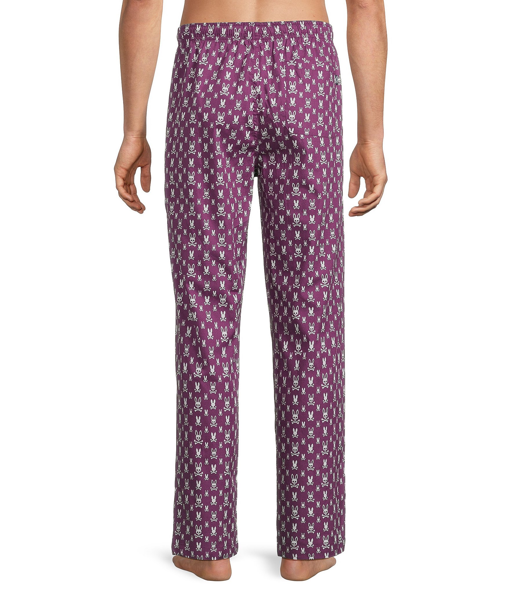 Psycho Bunny Allover Printed Woven Poplin Lounge Pants