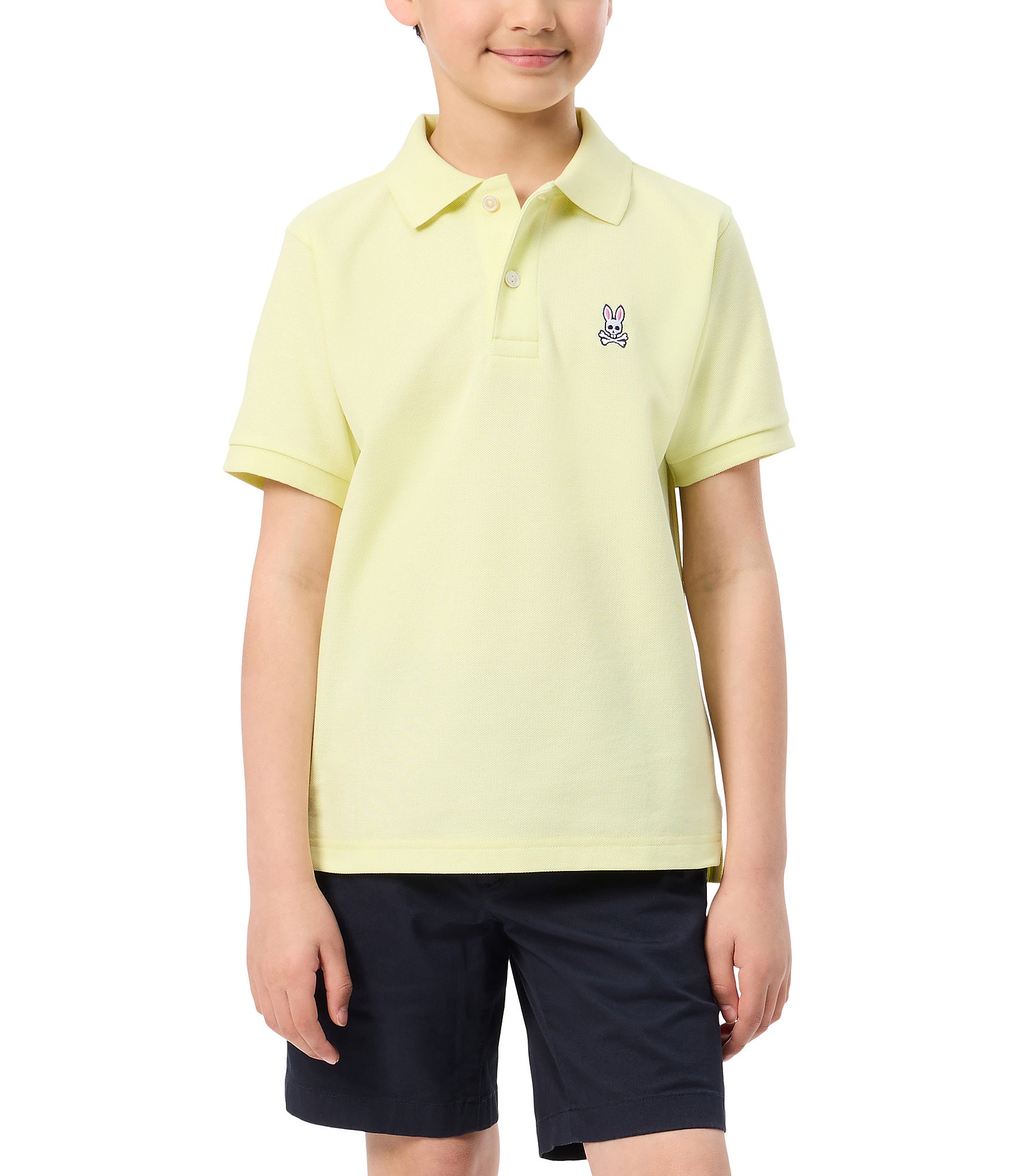 Psycho Bunny Big Boys 7-20 Short Sleeve Classic Polo Shirt