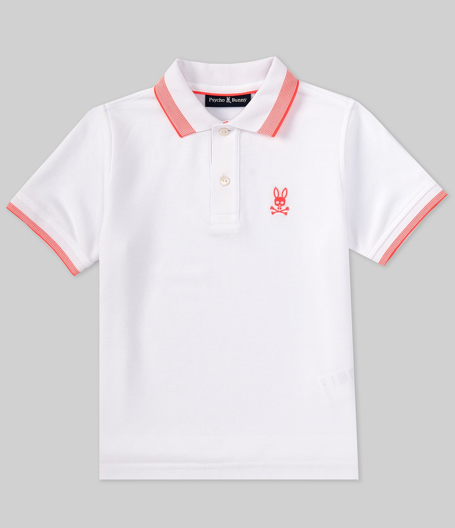 Psycho Bunny Big Boys 7-20 Short Sleeve Queensbury Pique Polo Shirt