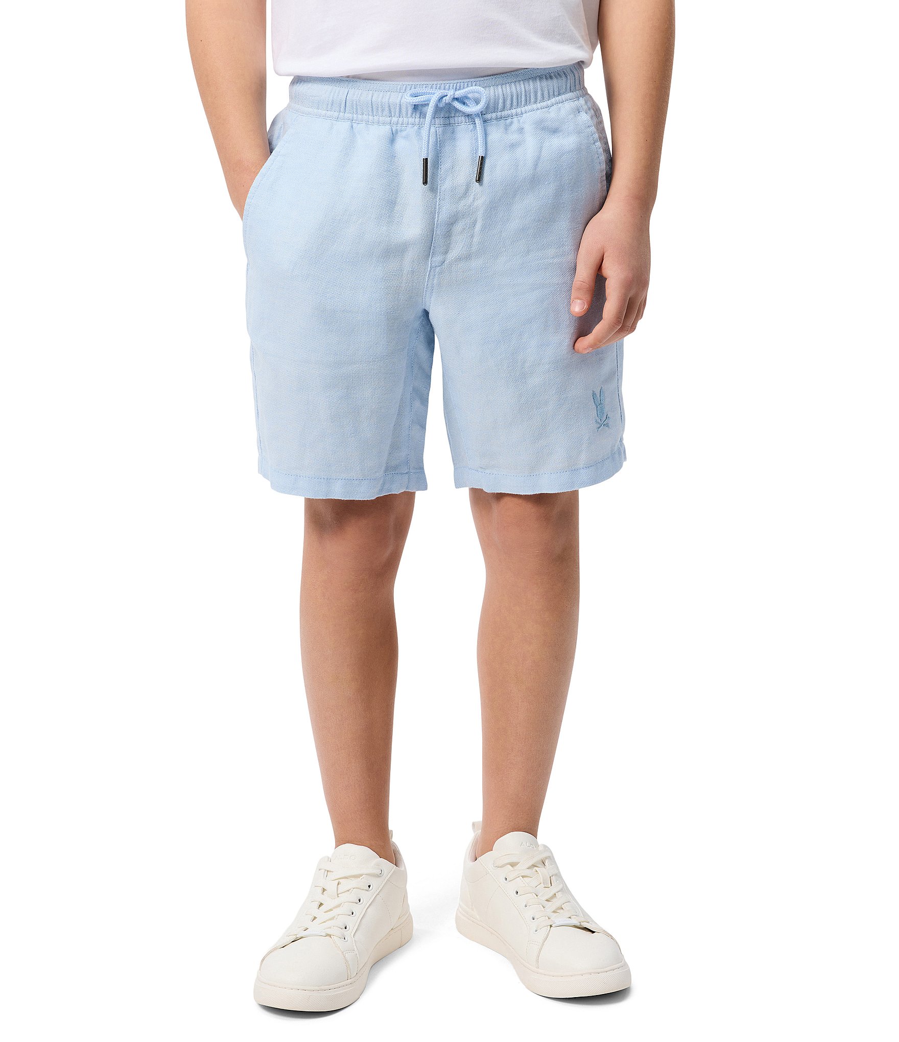 Psycho Bunny Big Boys 7-20 Windcrest Linen Blend Drawstring Shorts