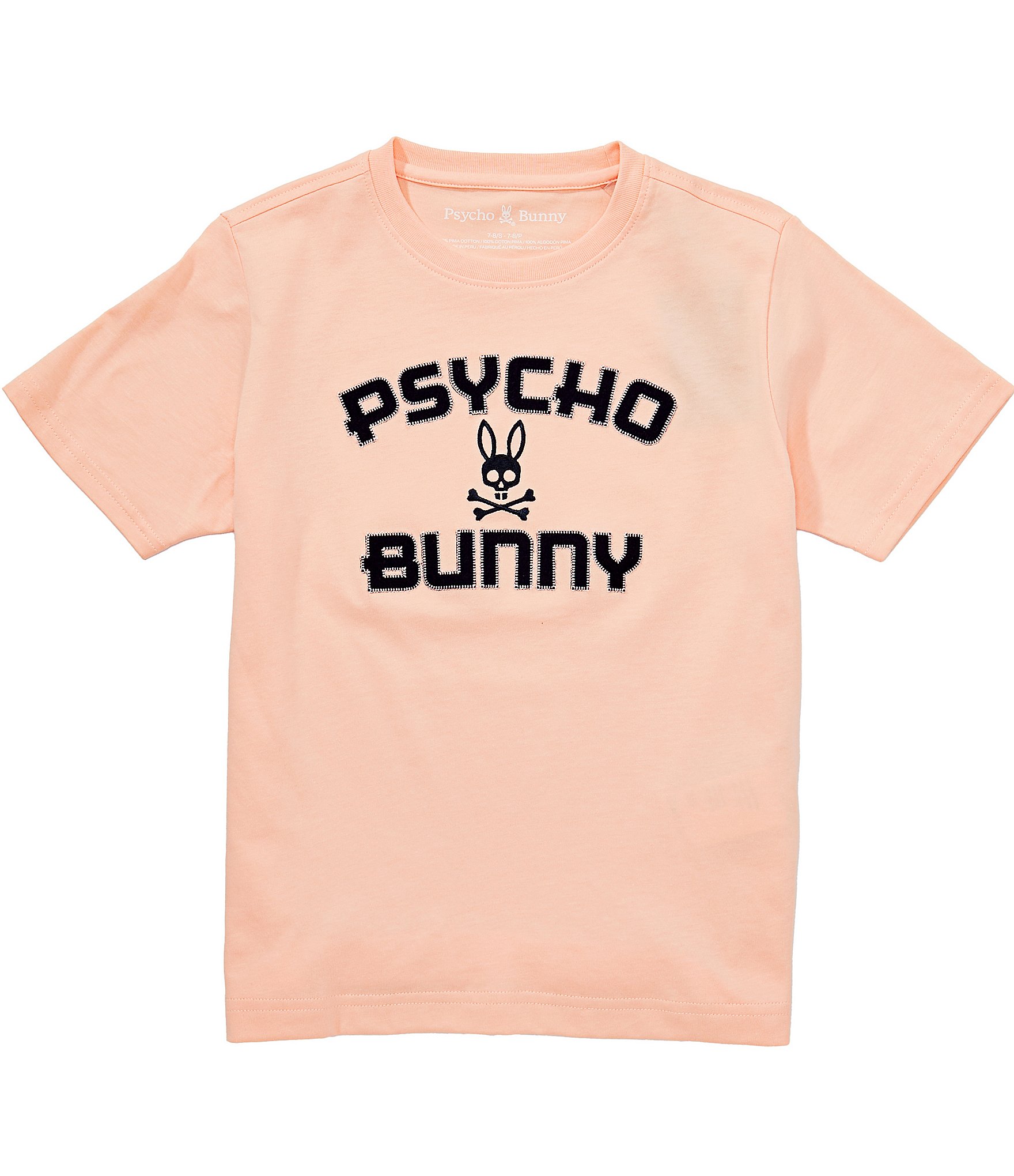 Psycho Bunny Big Boys Short Sleeve Gage Wordmark T-Shirt
