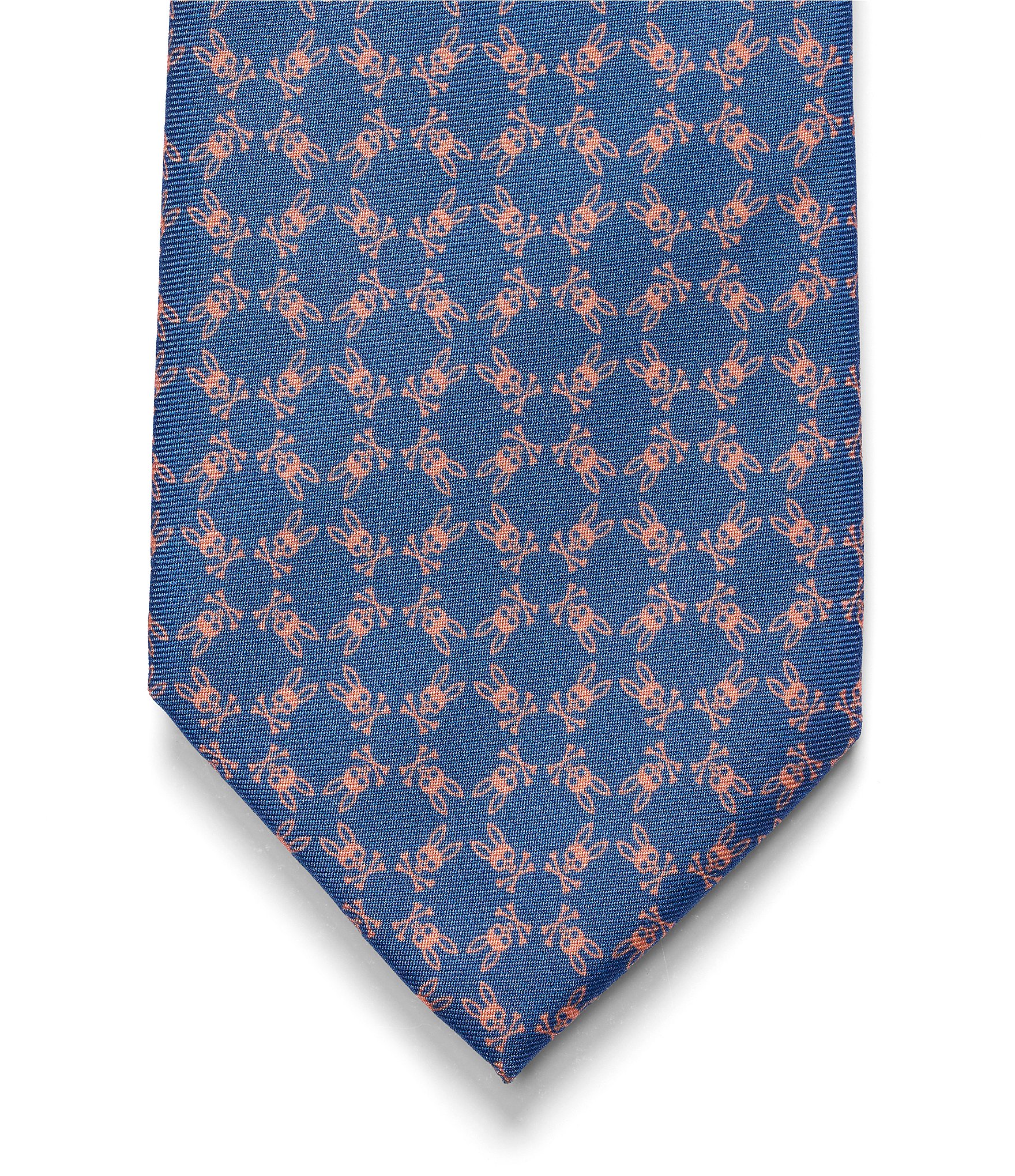 Psycho Bunny Bunny Circle 3 1/4#double; Traditional Jacquard Silk Tie
