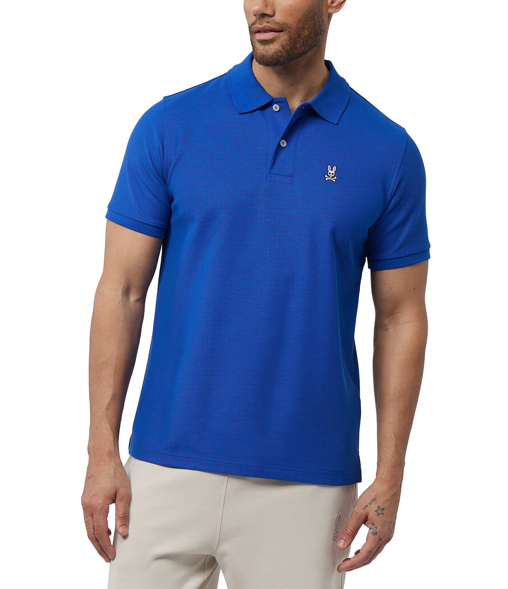 Psycho Bunny Classic Short Sleeve Solid Polo Shirt