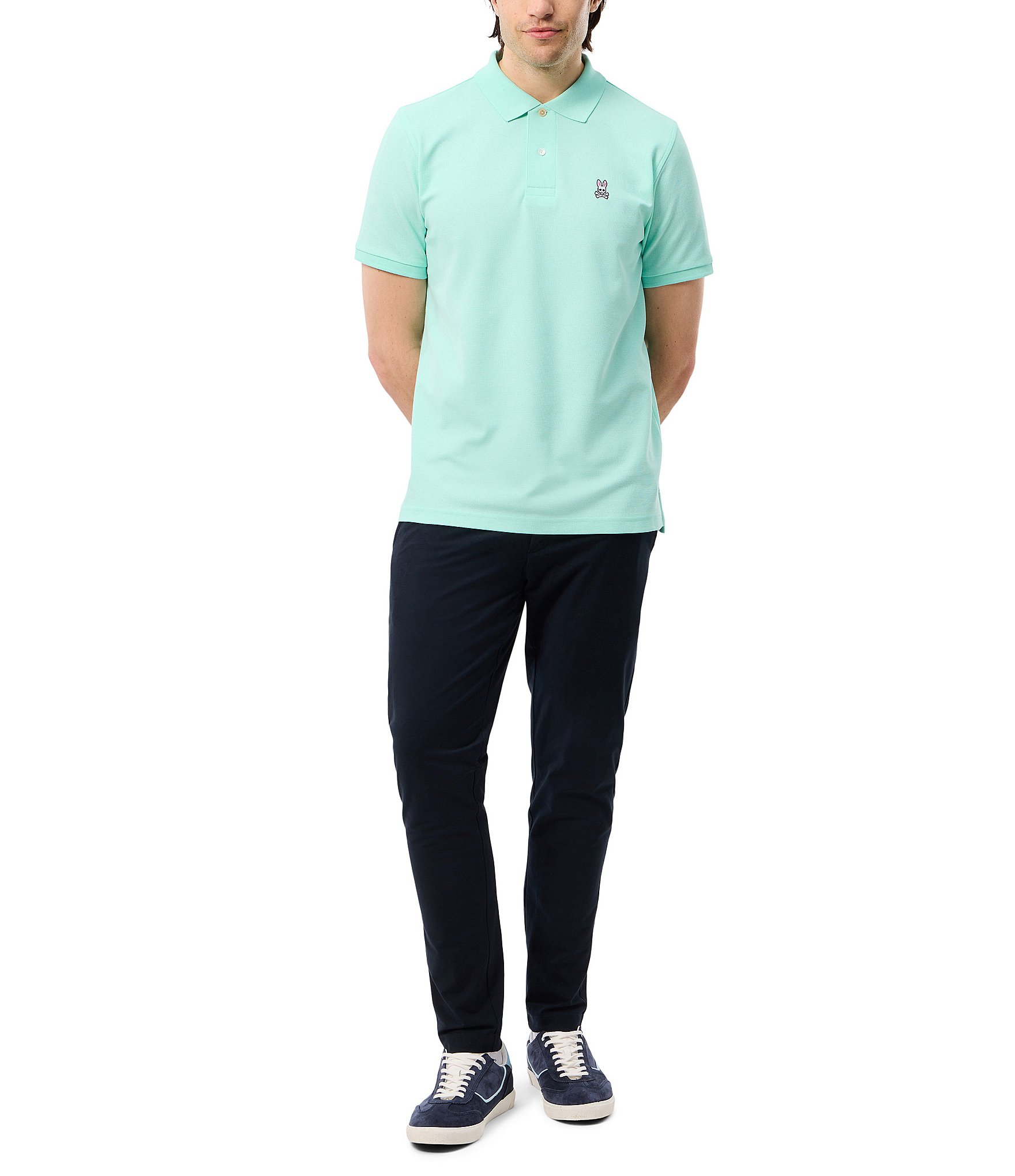 Psycho Bunny Classic Short Sleeve Solid Polo Shirt