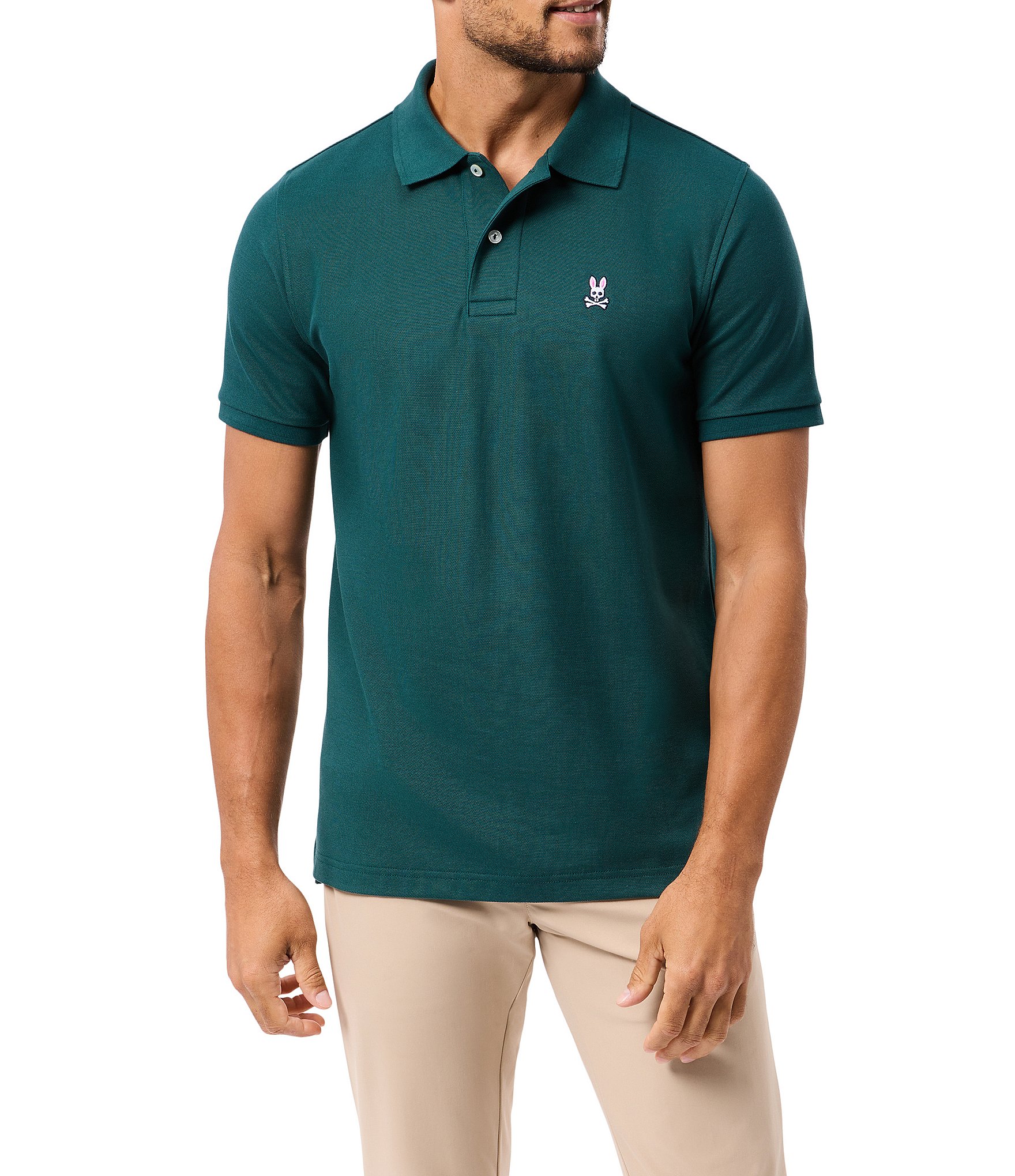 Psycho Bunny Classic Short Sleeve Solid Polo Shirt