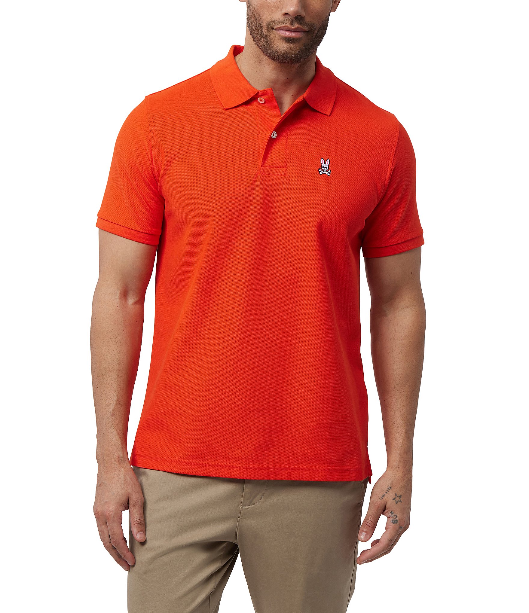 Psycho Bunny Classic Short Sleeve Solid Polo Shirt