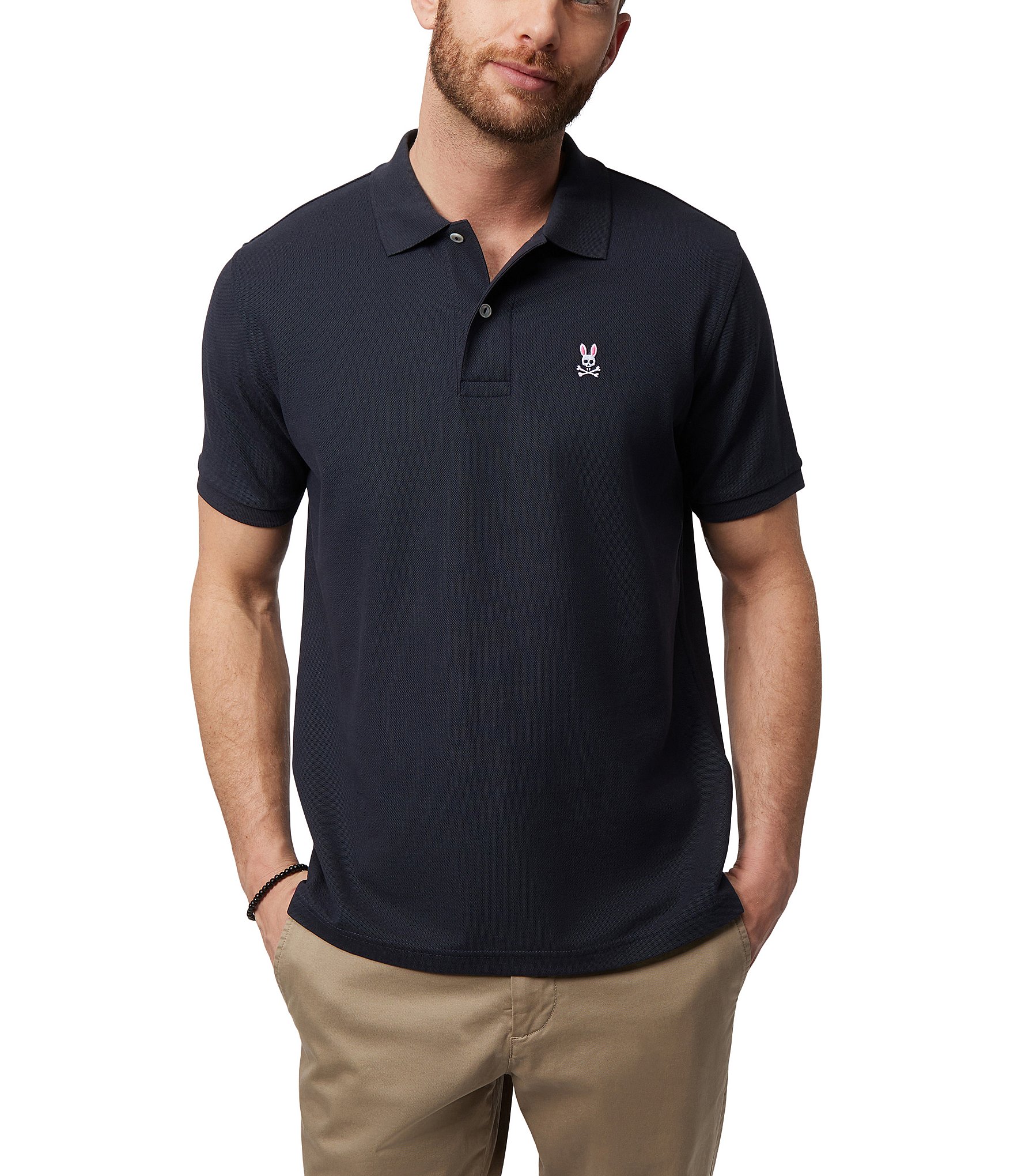 Psycho Bunny Classic Short Sleeve Solid Polo Shirt