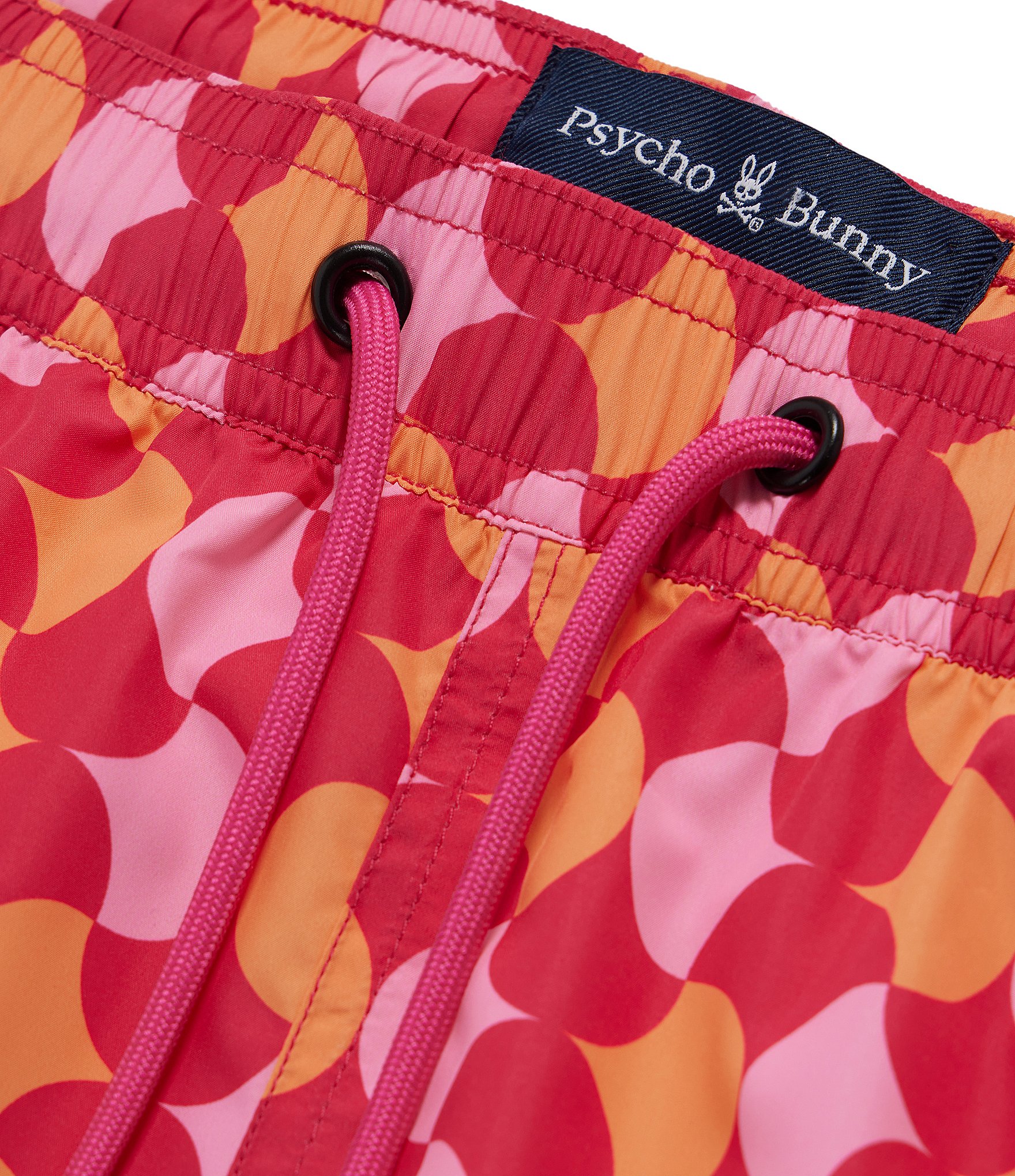 Psycho Bunny Colchester Lightweight Geometric Print 5.75#double; Inseam Swim Trunks