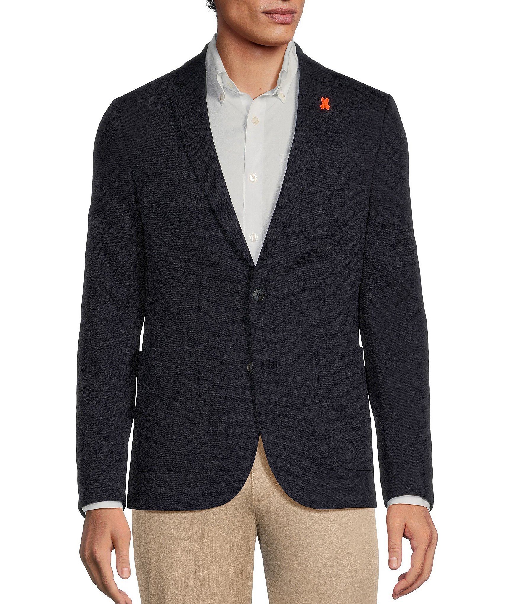 Psycho Bunny Contemporary Fit Wilton Solid Textured Sport Coat