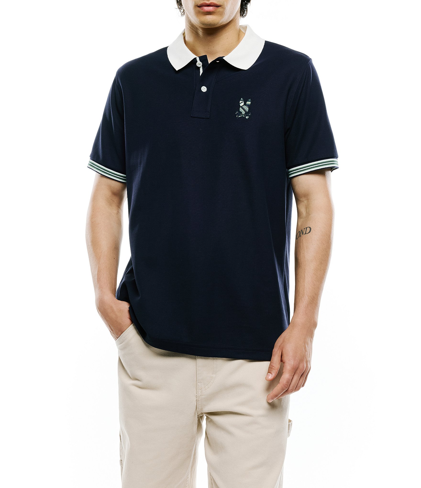 Psycho Bunny Drew Pique Short Sleeve Polo Shirt
