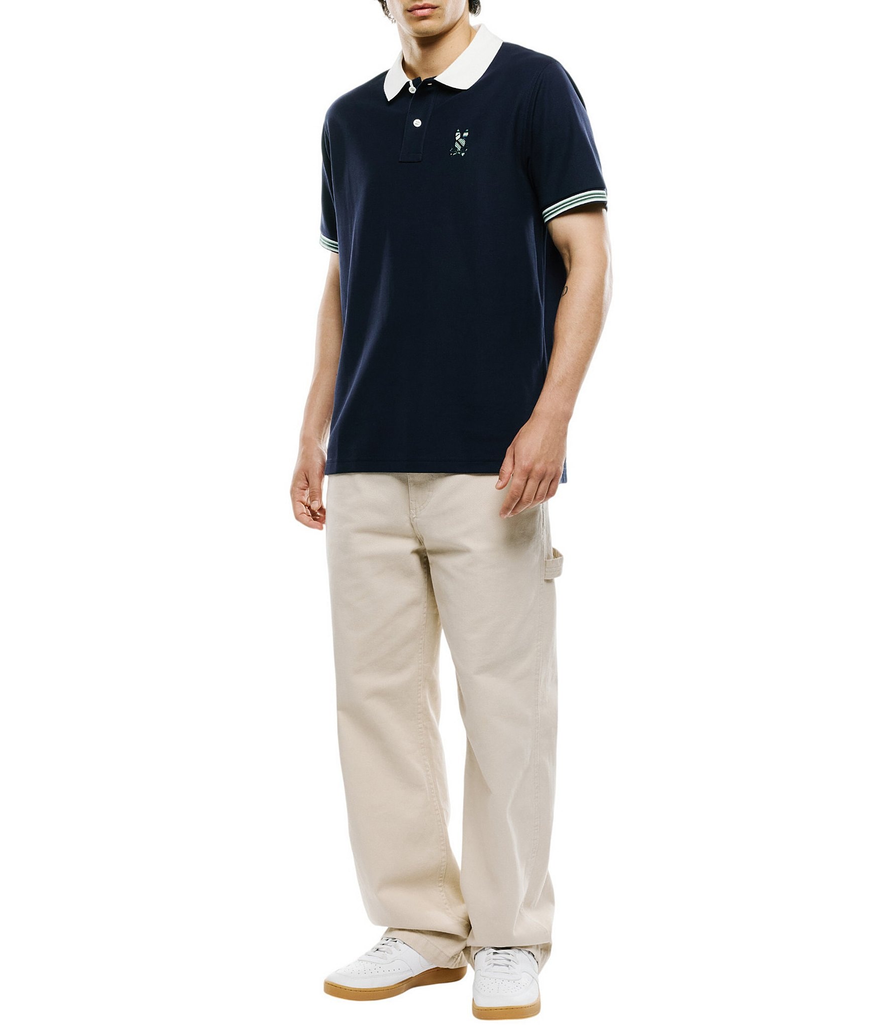 Psycho Bunny Drew Pique Short Sleeve Polo Shirt