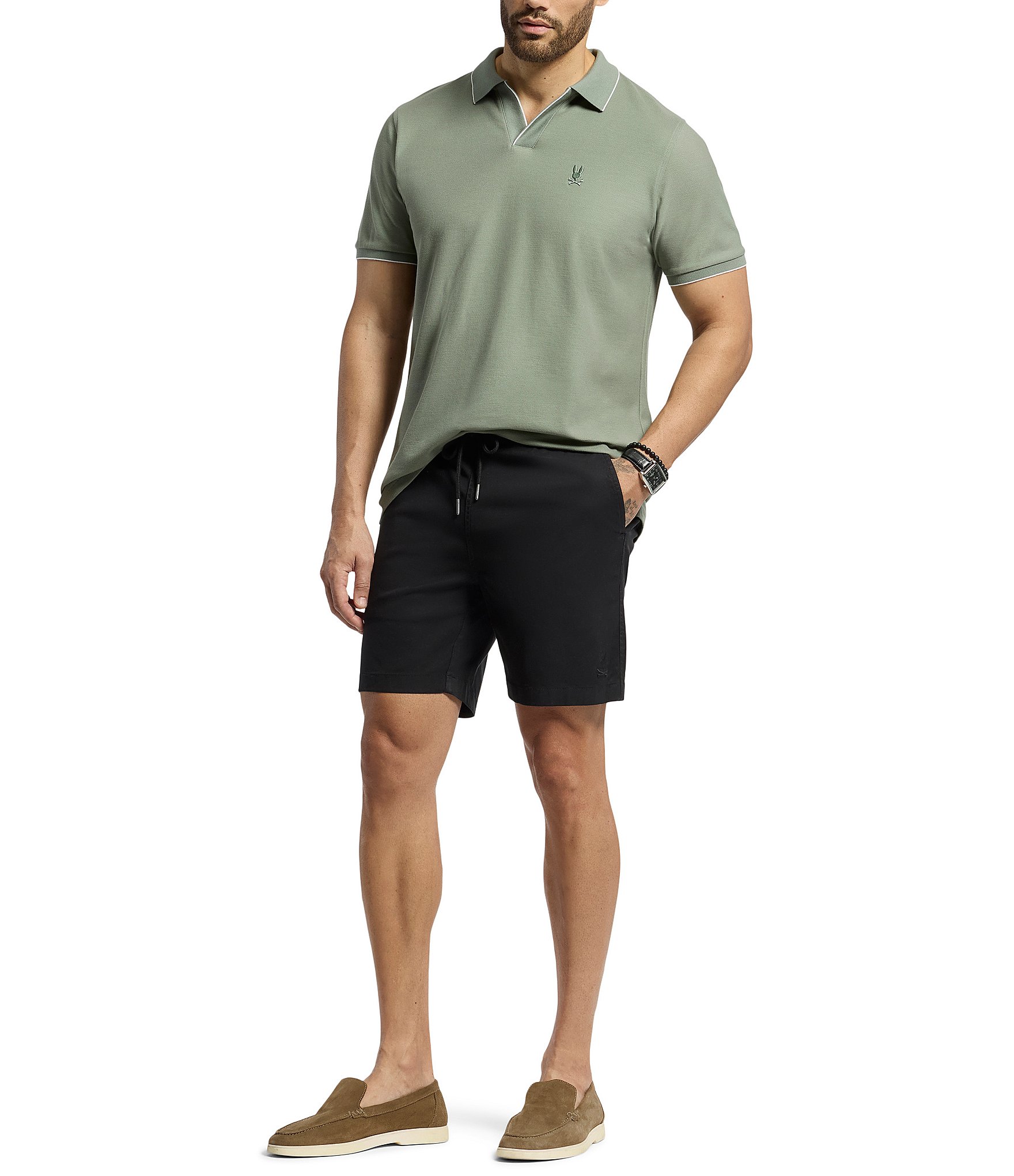 Psycho Bunny East Hills Johnny Collar Short Sleeve Polo Shirt
