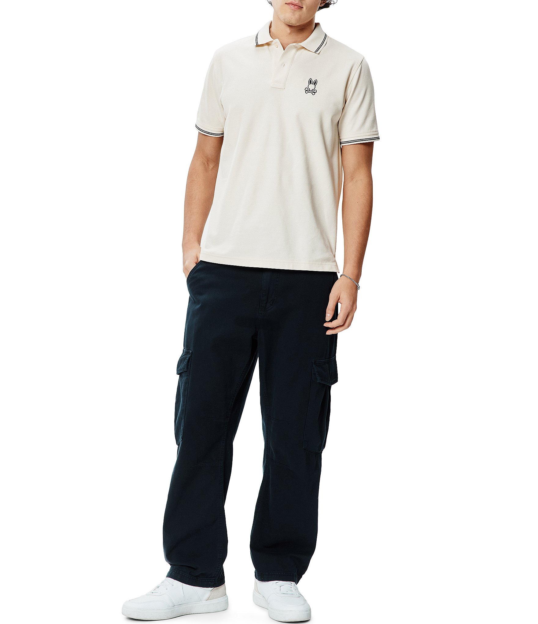 Psycho Bunny Elijah Pique Short Sleeve Polo Shirt