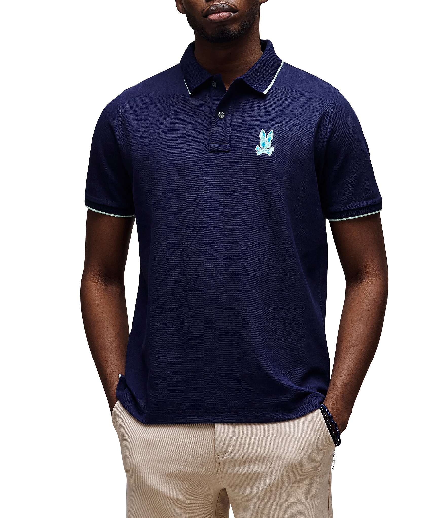 Psycho Bunny Ethan Pique Short Sleeve Polo Shirt