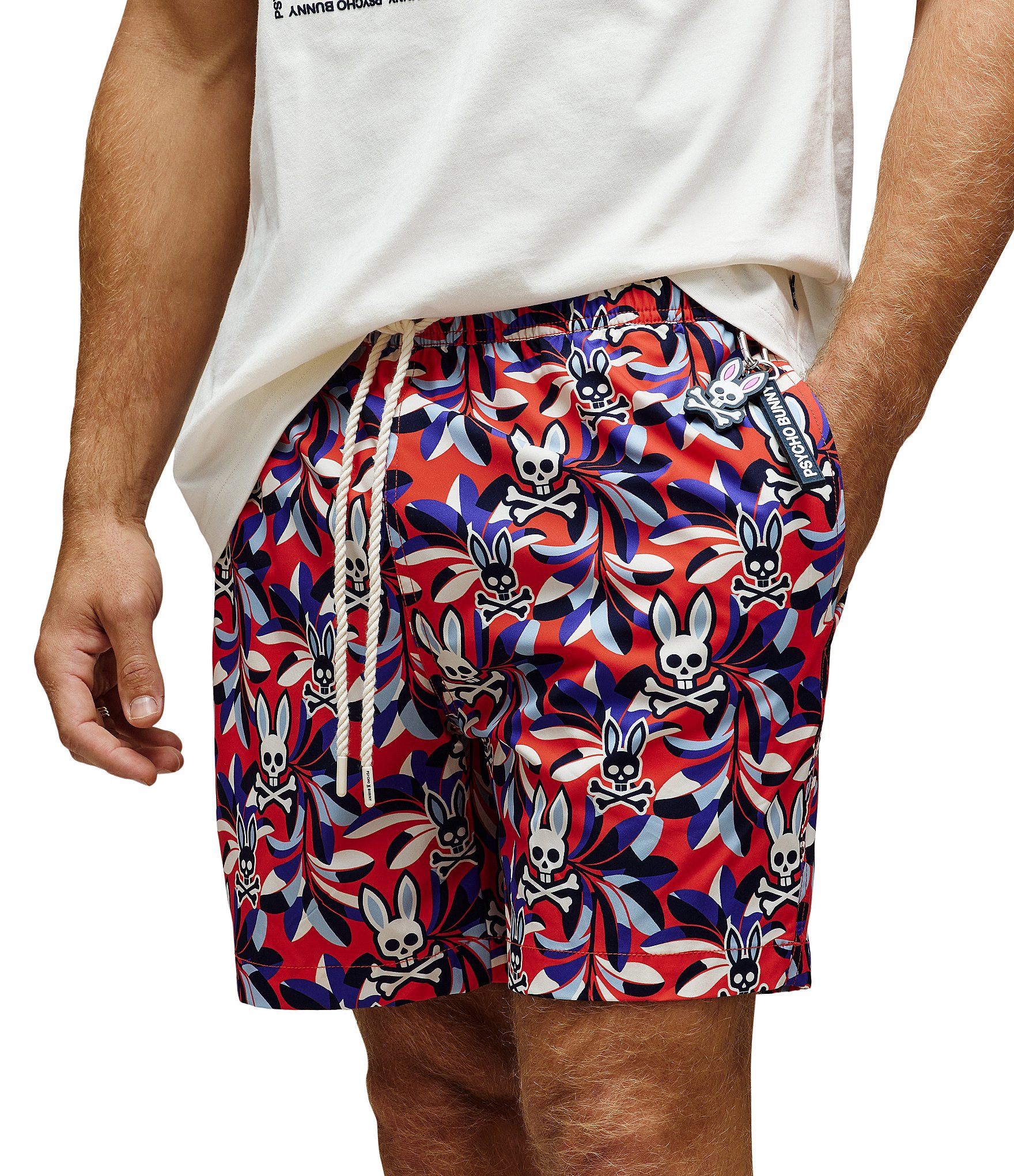 Psycho Bunny Florian Allover Print Swim Trunks