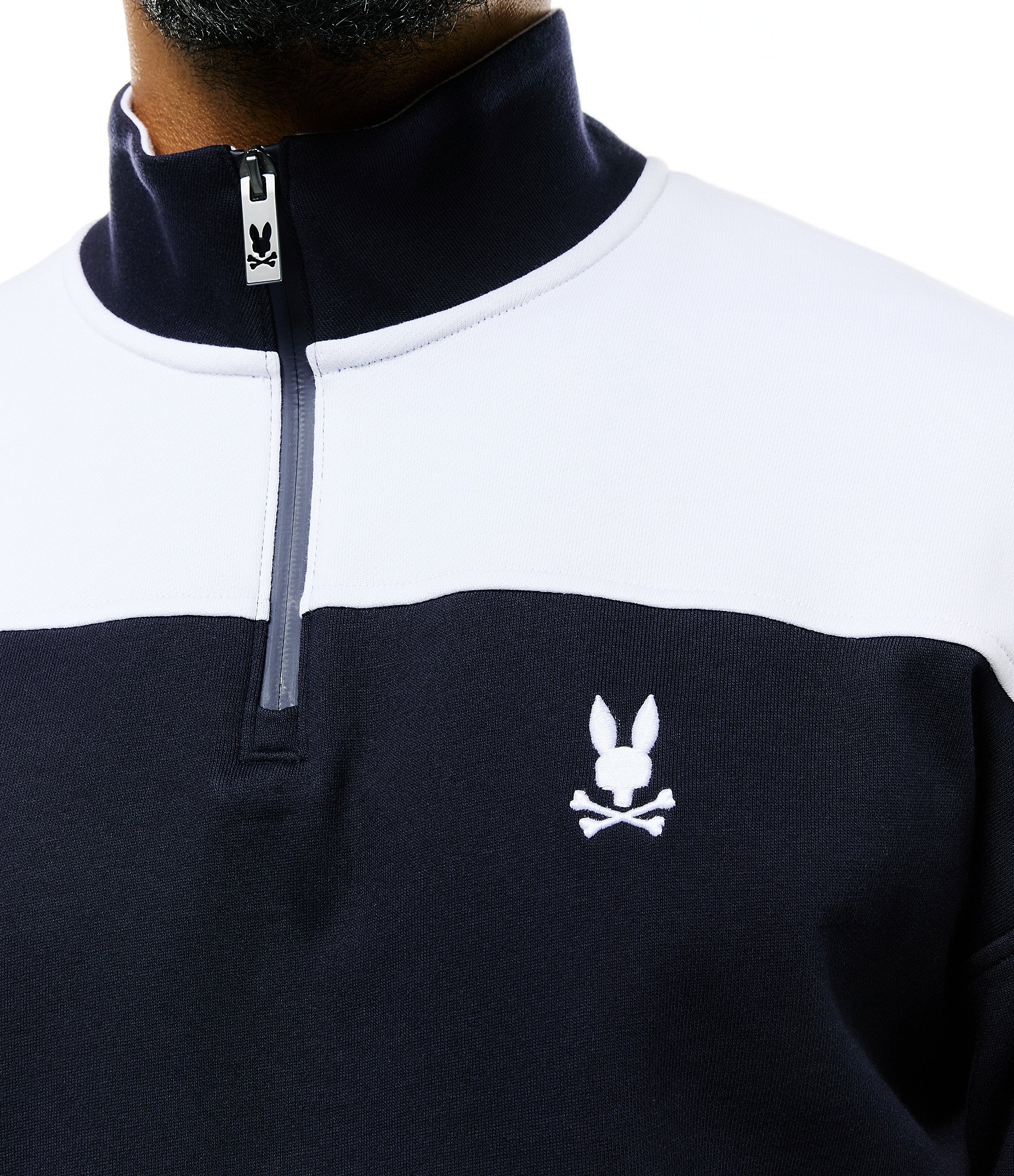 Psycho Bunny Gabe French Terry Quarter Zip Pullover