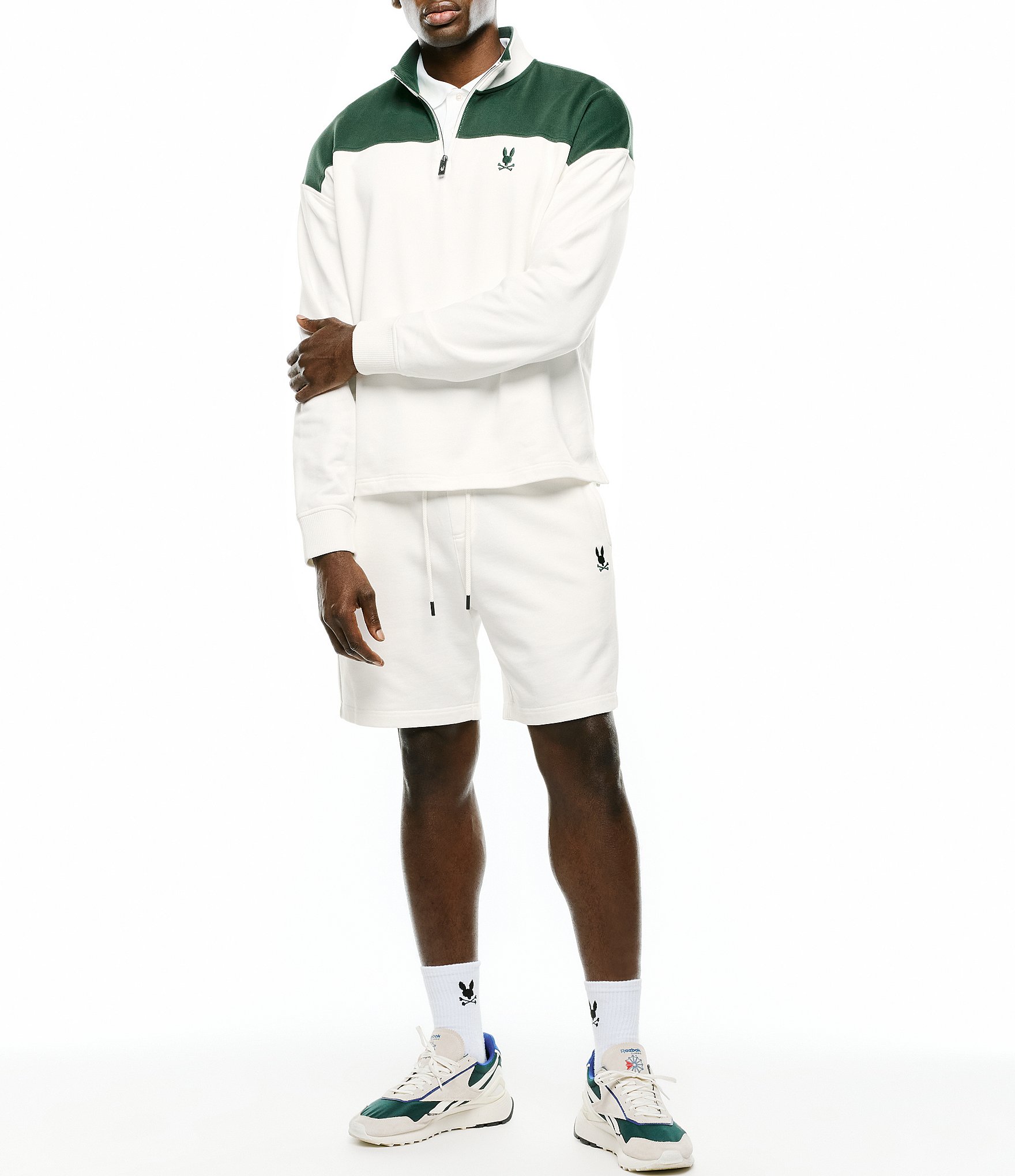 Psycho Bunny Gabe French Terry Quarter Zip Pullover