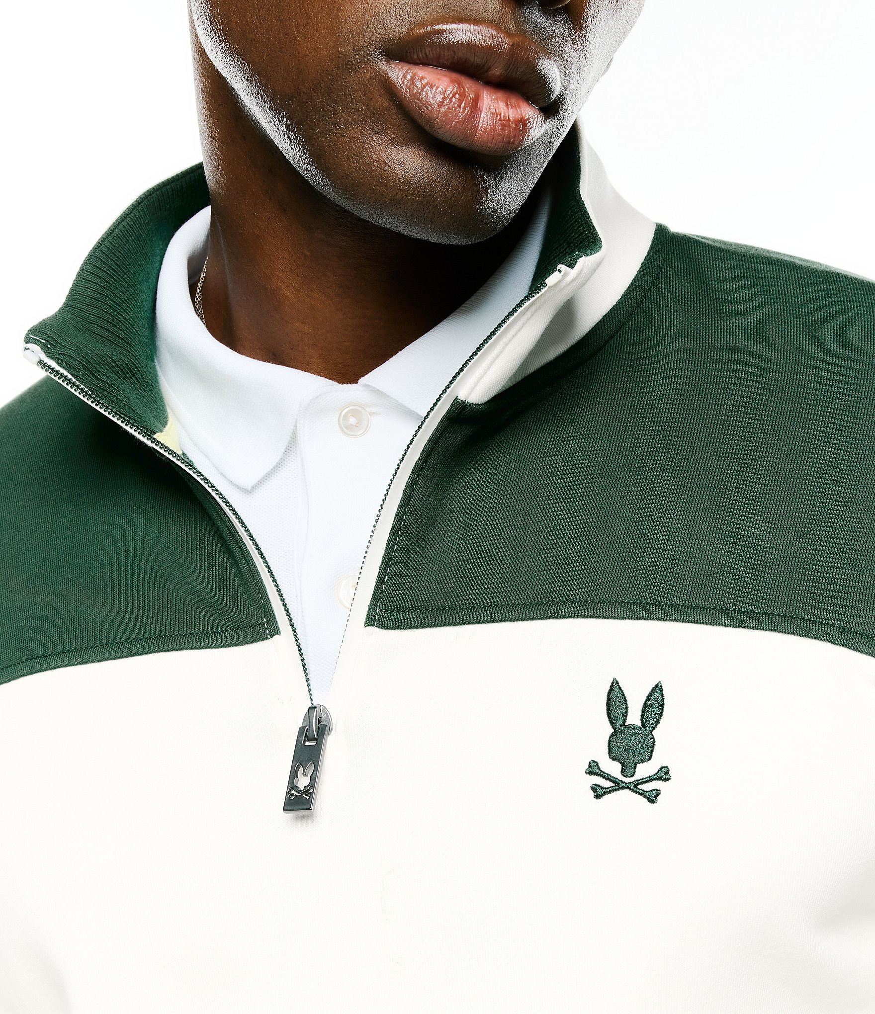 Psycho Bunny Gabe French Terry Quarter Zip Pullover