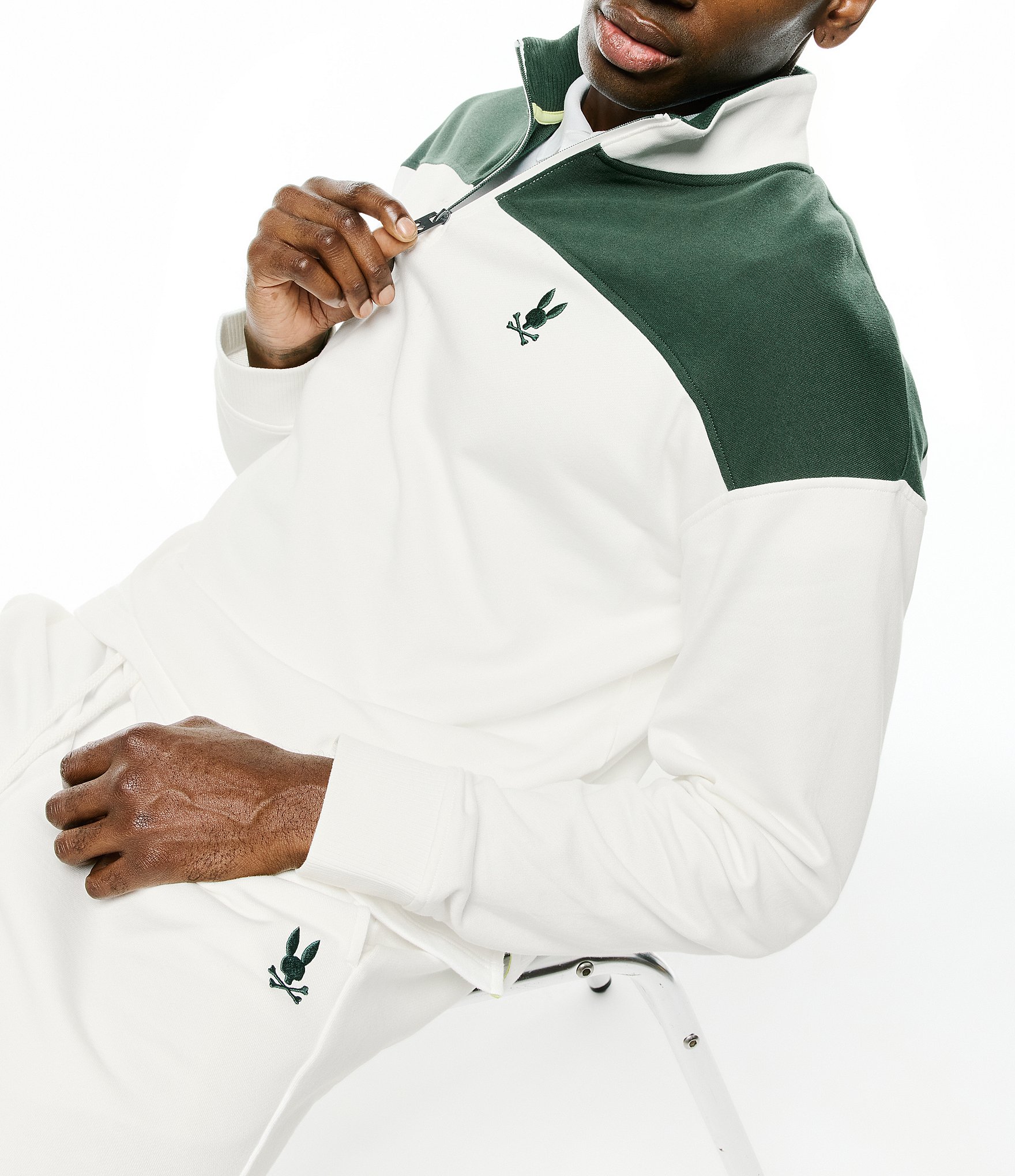 Psycho Bunny Gabe French Terry Quarter Zip Pullover